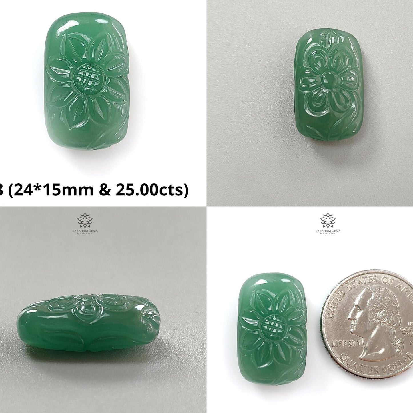Green Quartz Gemstone Carving: Natural Untreated Green Quartz Both Side Hand Carved Fancy Shape 1pc For Jewelry