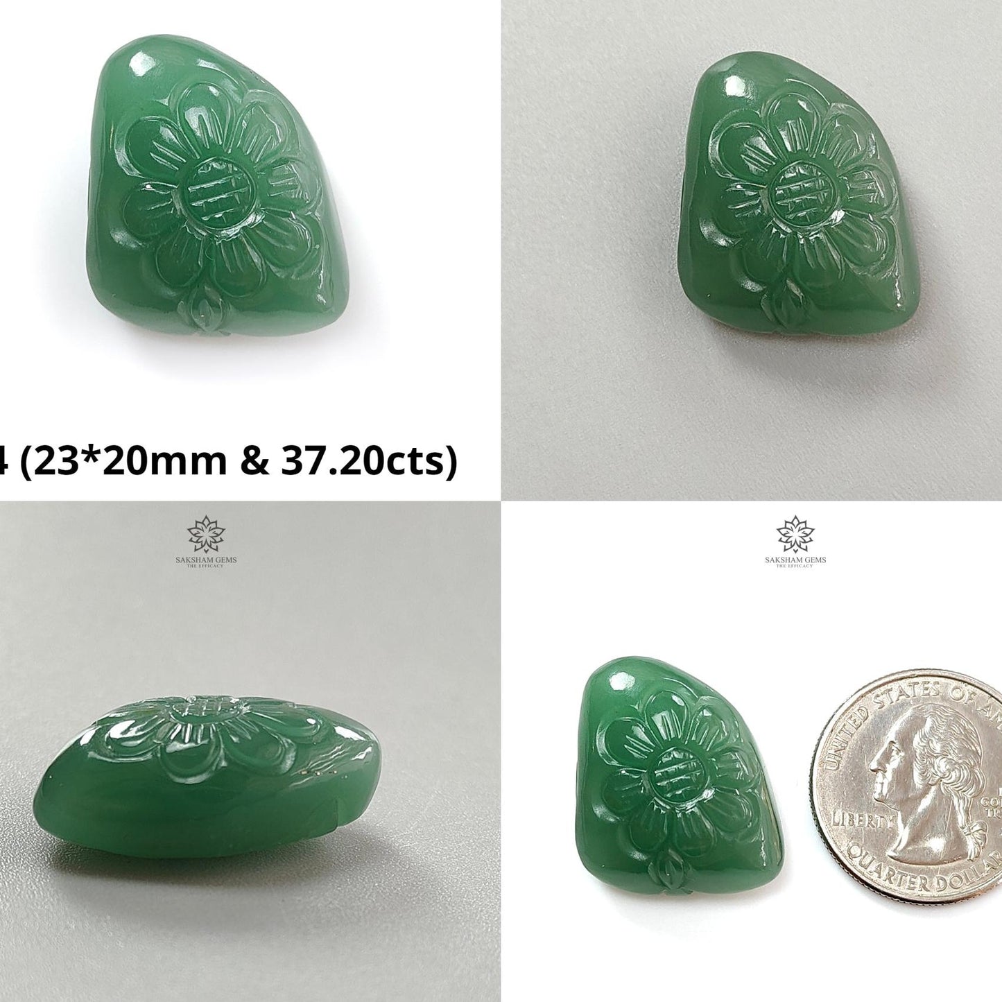 Green Quartz Gemstone Carving: Natural Untreated Green Quartz Both Side Hand Carved Fancy Shape 1pc For Jewelry