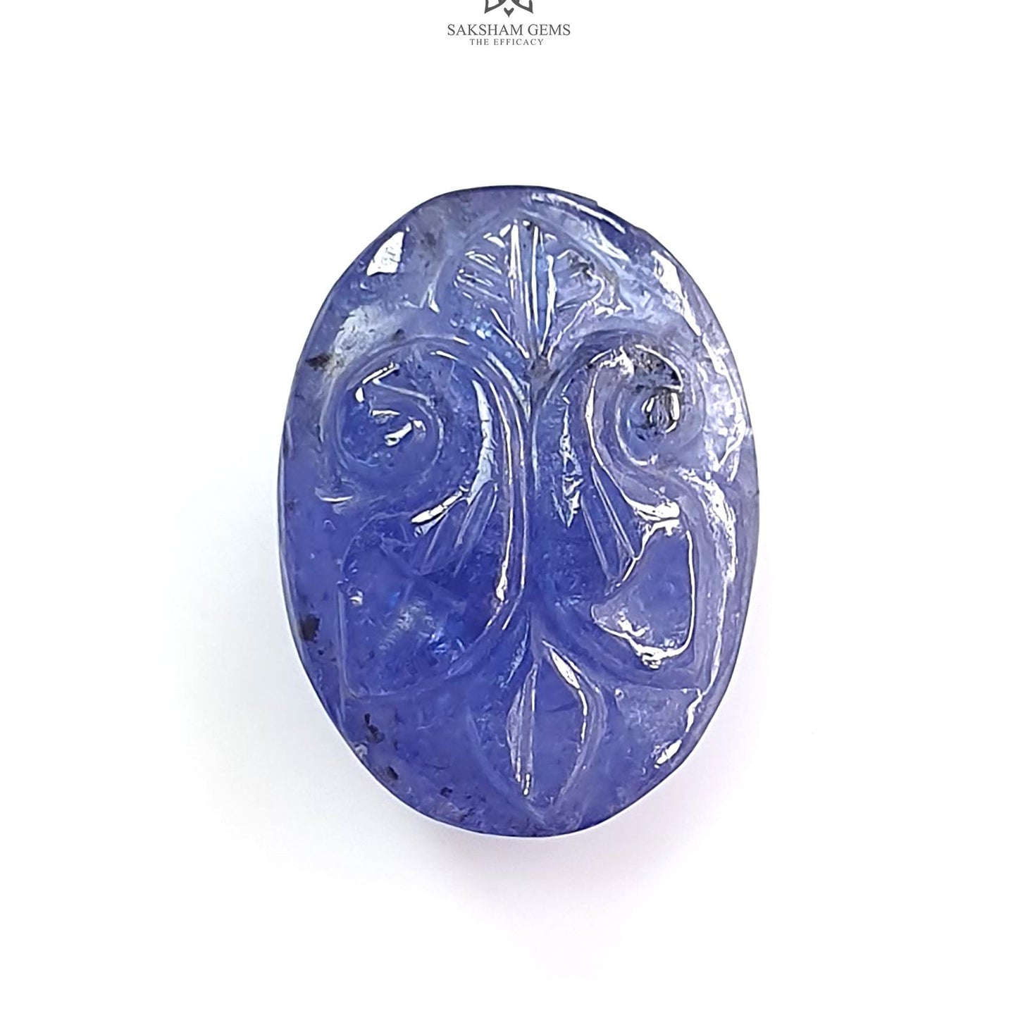 Tanzanite Gemstone Carving: Natural Blue Tanzanite Hand Carved Oval, Cushion Shapes 1pc For Jewelry