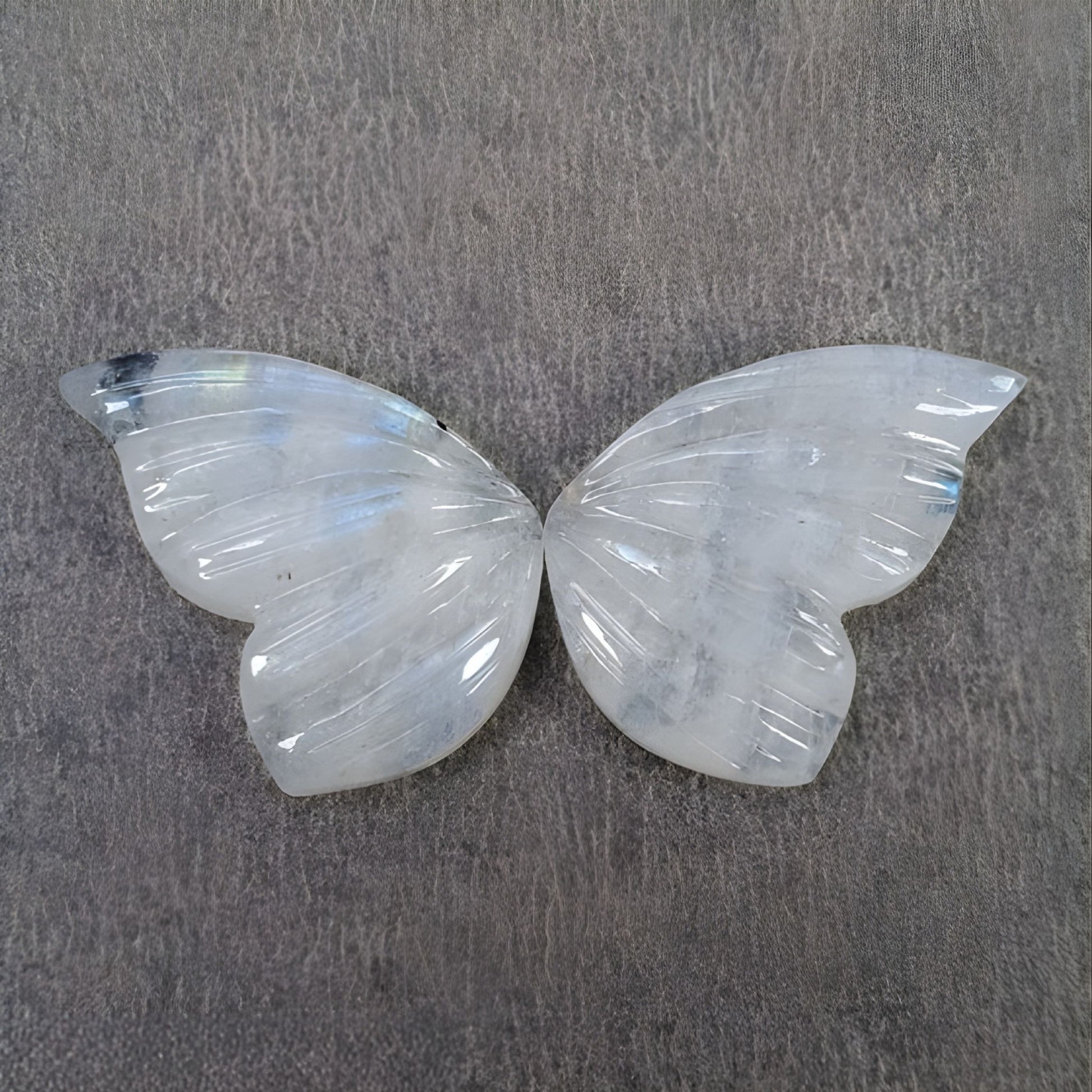 Moonstone Gemstone Butterfly Carving