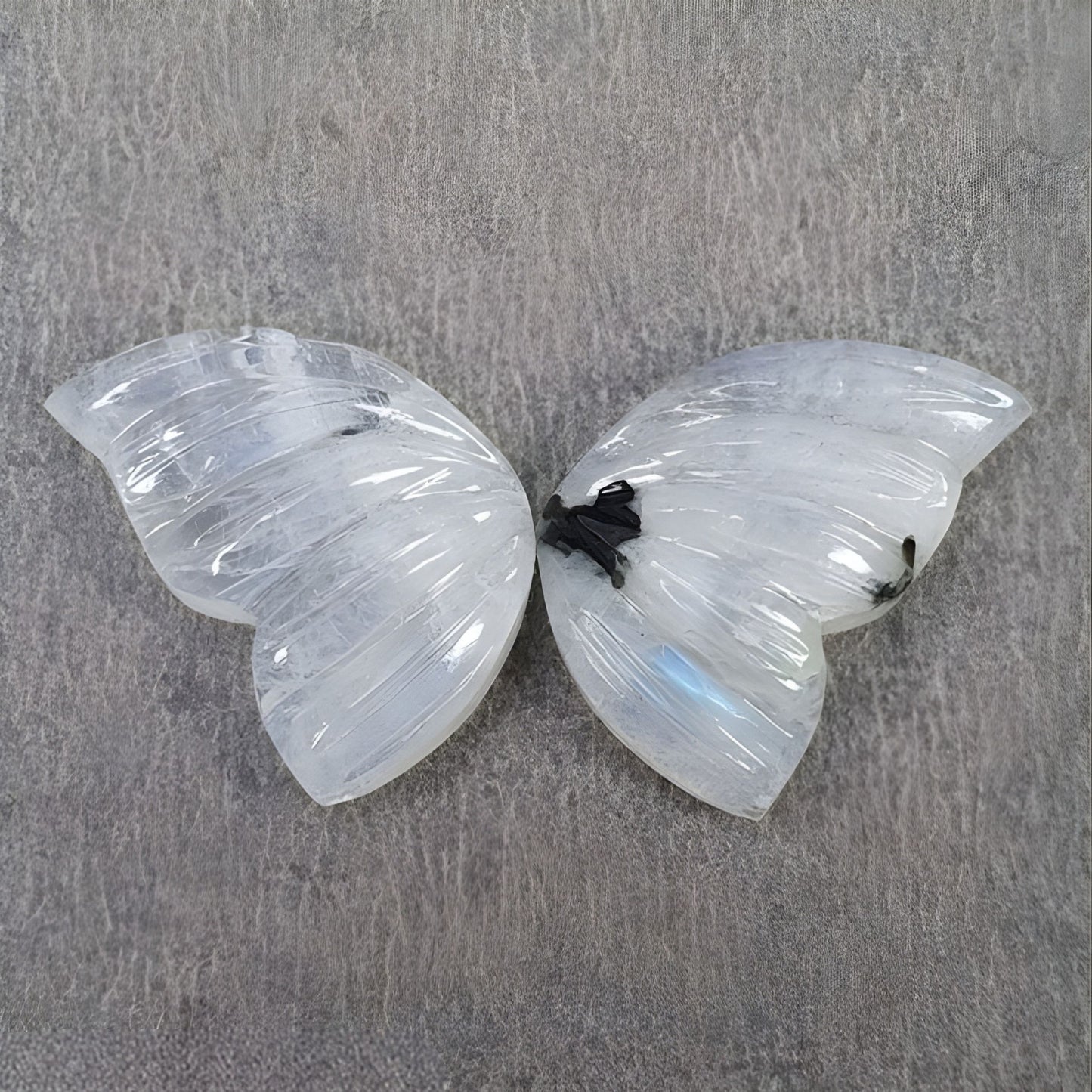 Moonstone Gemstone Butterfly Carving