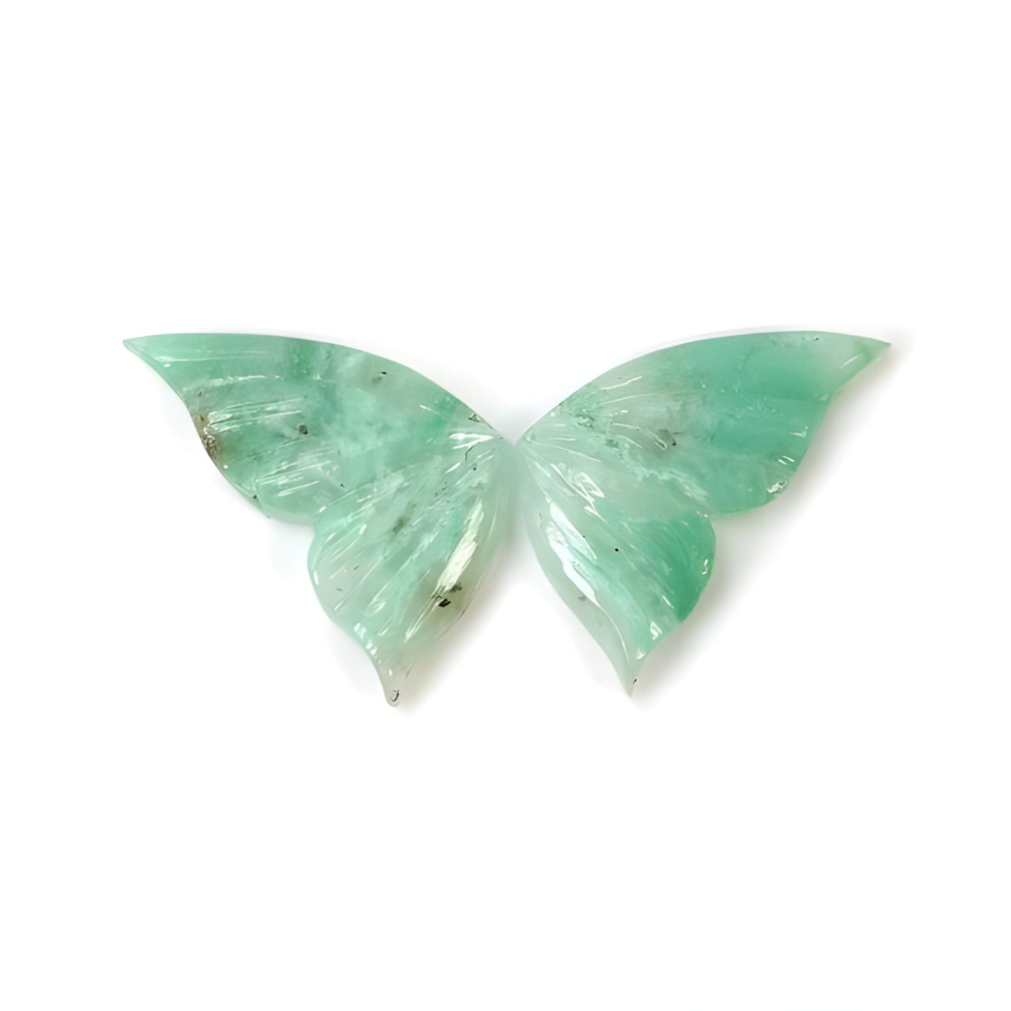 Farfalla in pietra preziosa di crisoprasio