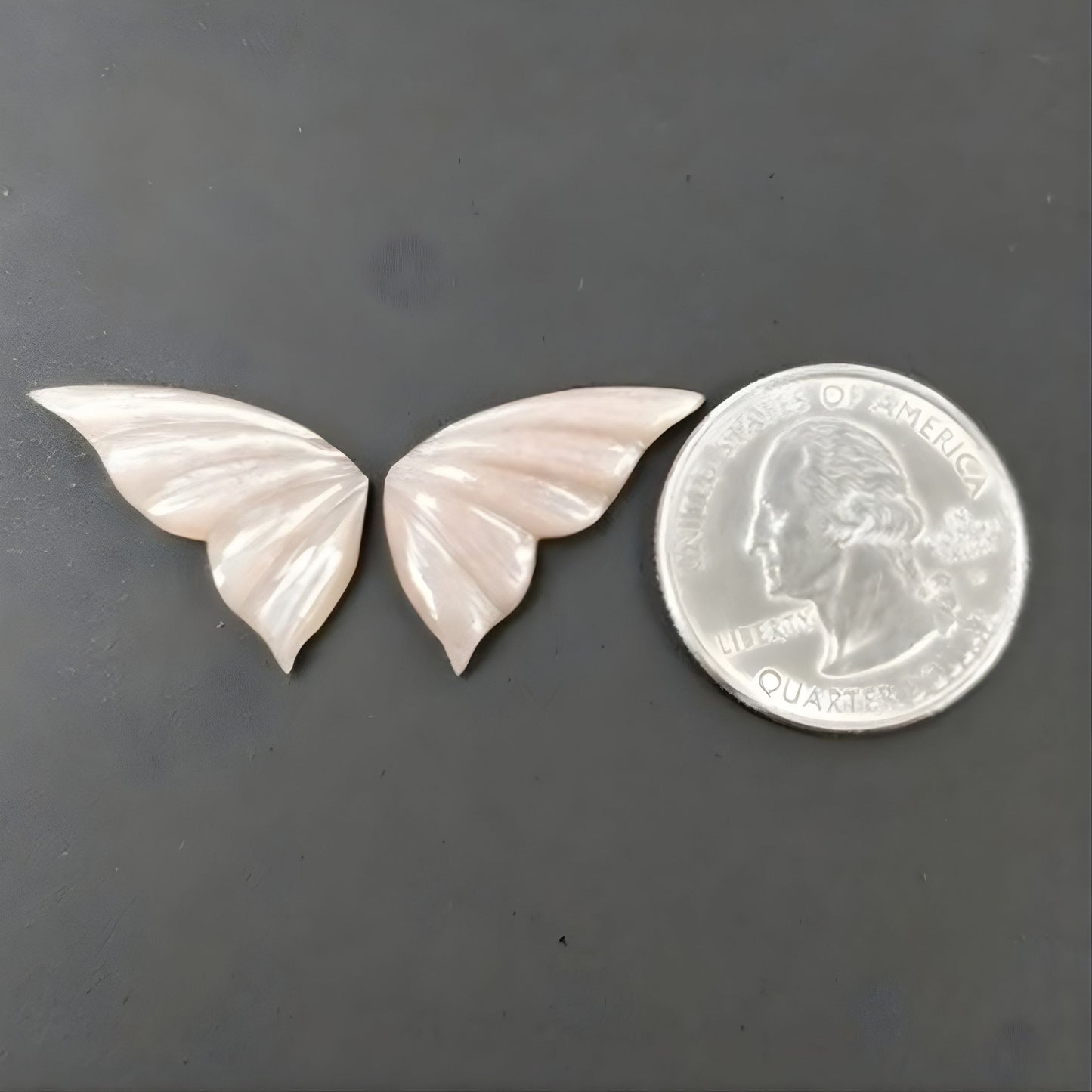 Schmetterlingsschnitzerei aus Mondstein