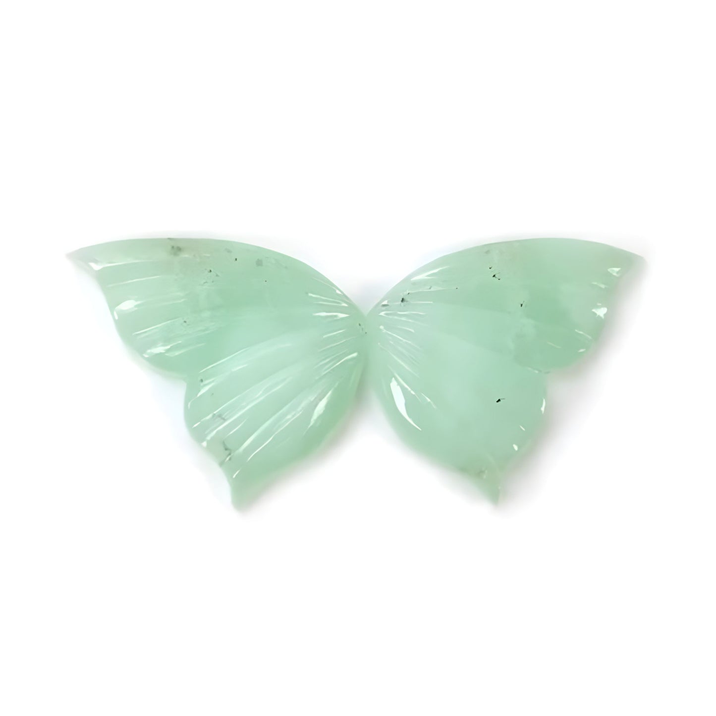 Sculpture de papillon en chrysoprase