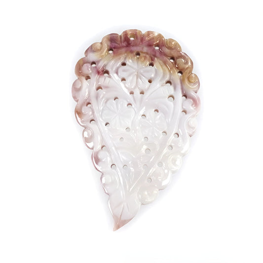 mother of pearl leaf carving