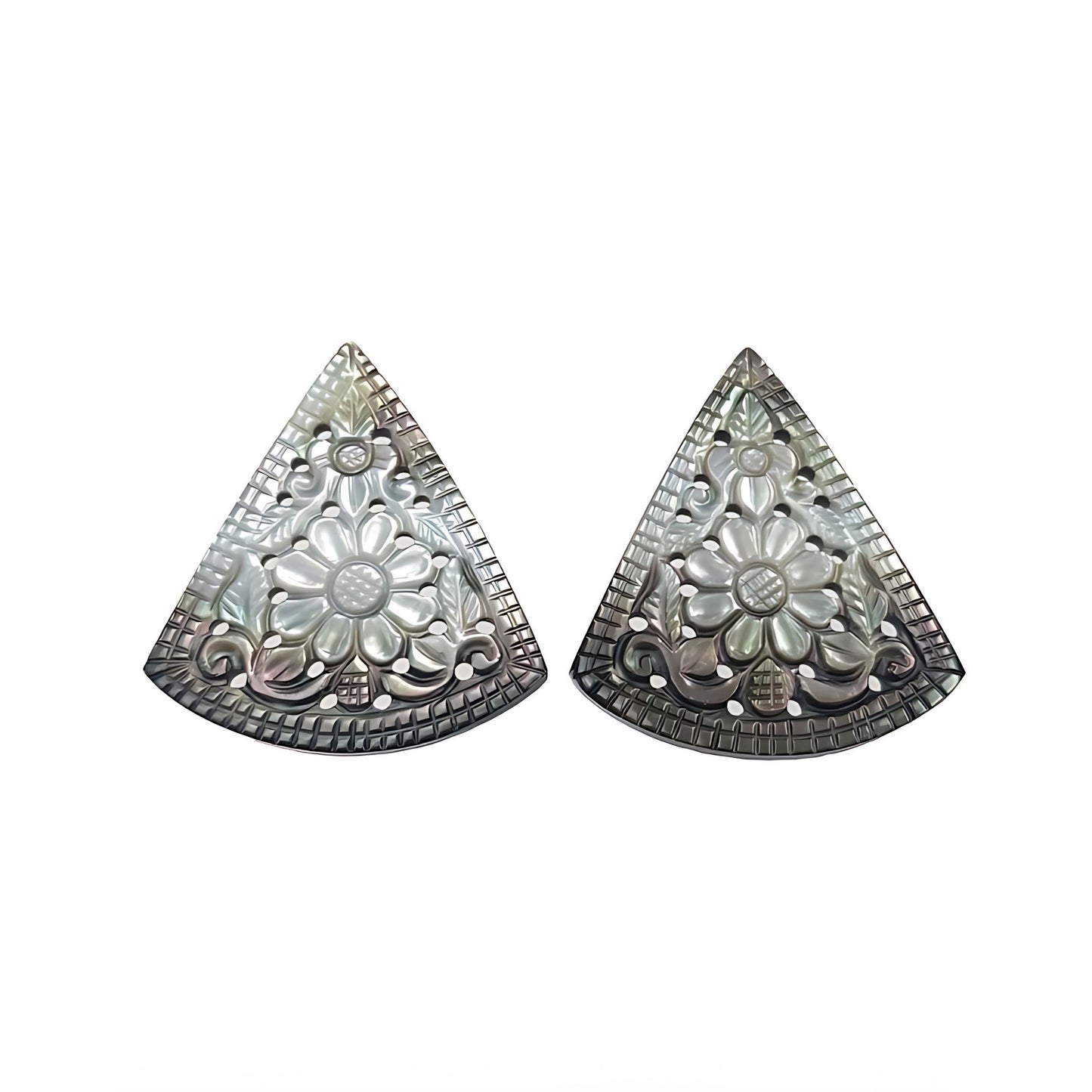 mother of pearl triangle carving