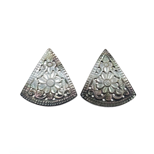 mother of pearl triangle carving