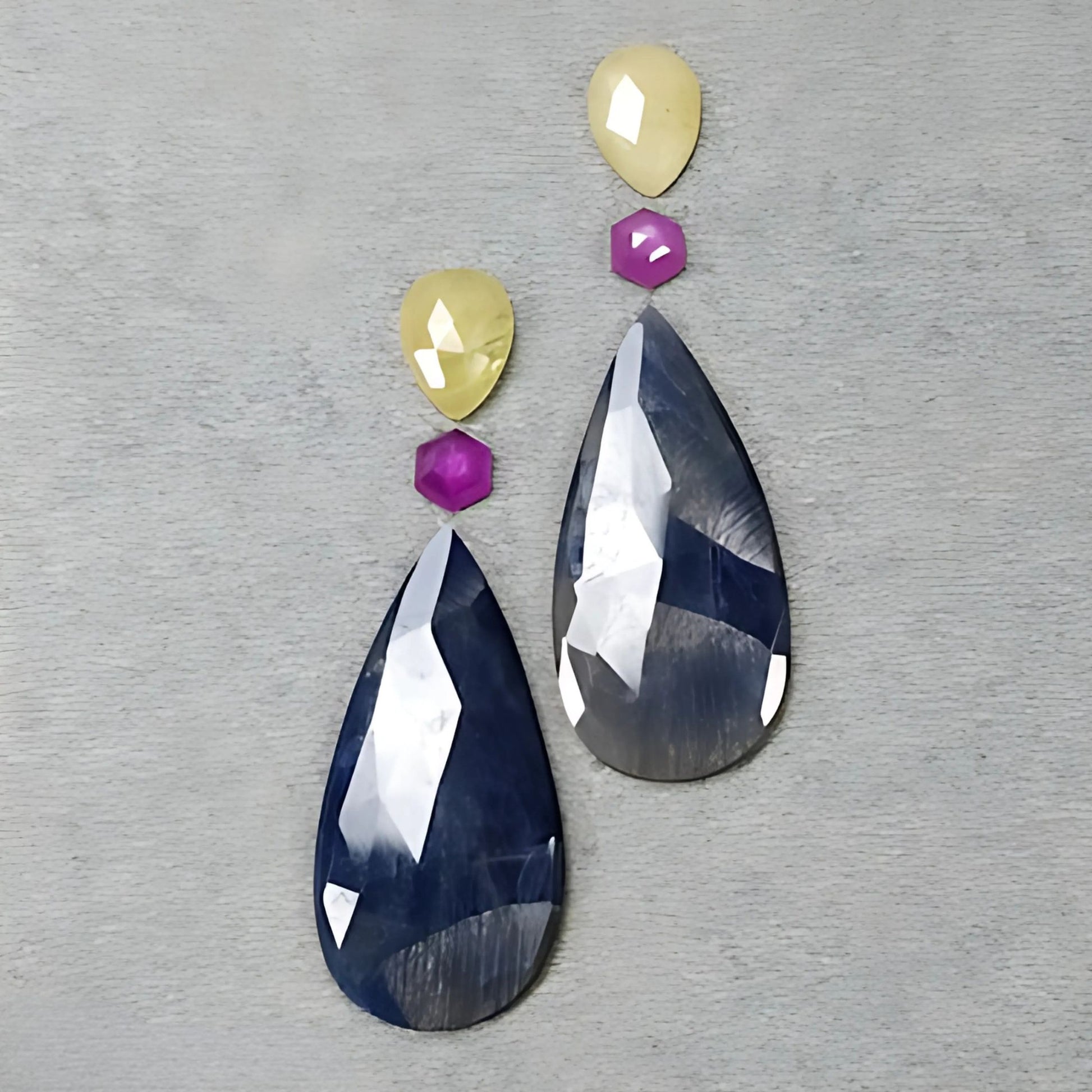 Multi Sapphire Rose Cut Slices