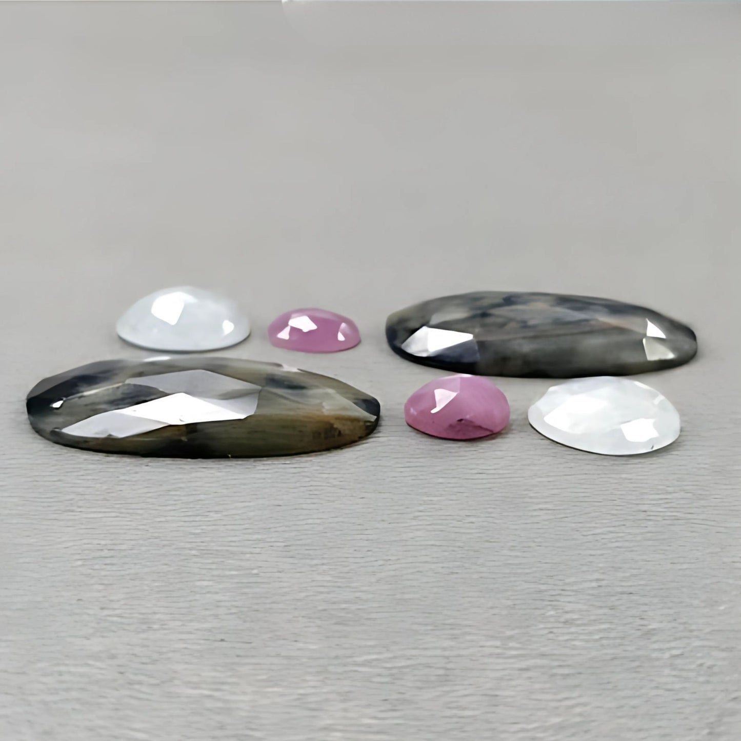 40.00cts Natural Untreated Multi Sapphire Gemstone Fancy Shape Rose Cut Slices 6pcs