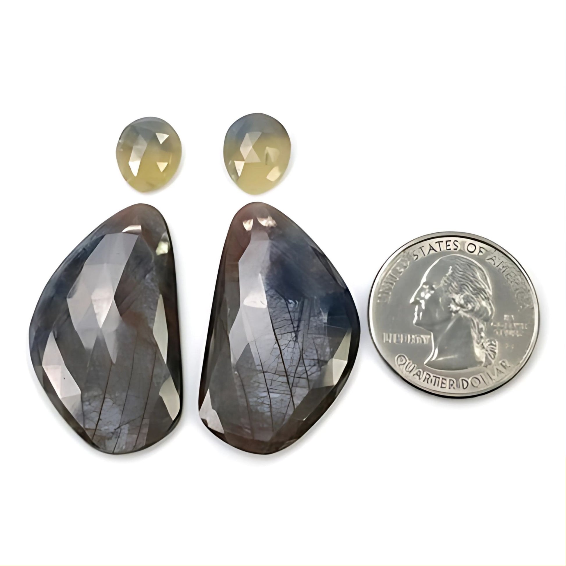 Flat Back Multi Sapphire Gemstone