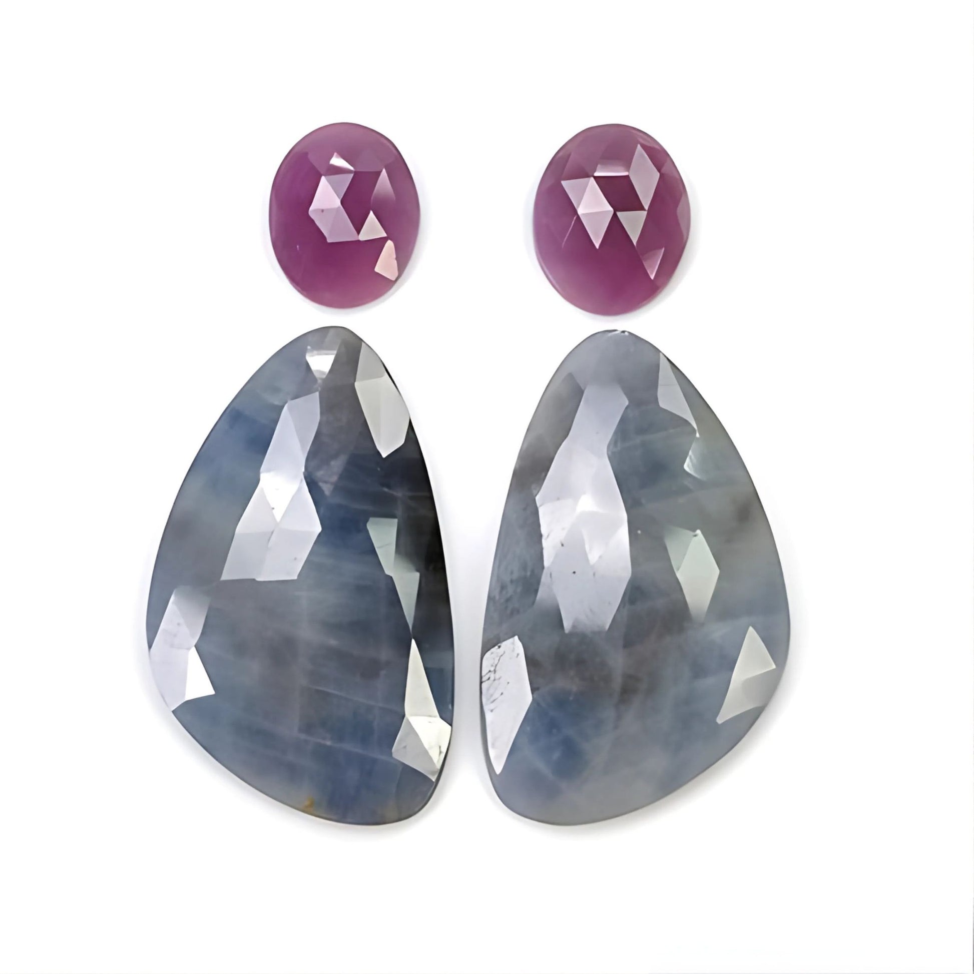 Rebanadas de rosa de zafiro múltiple