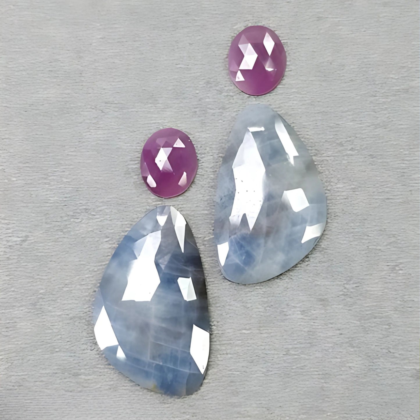 Pietra preziosa multi-zaffiro sfaccettata