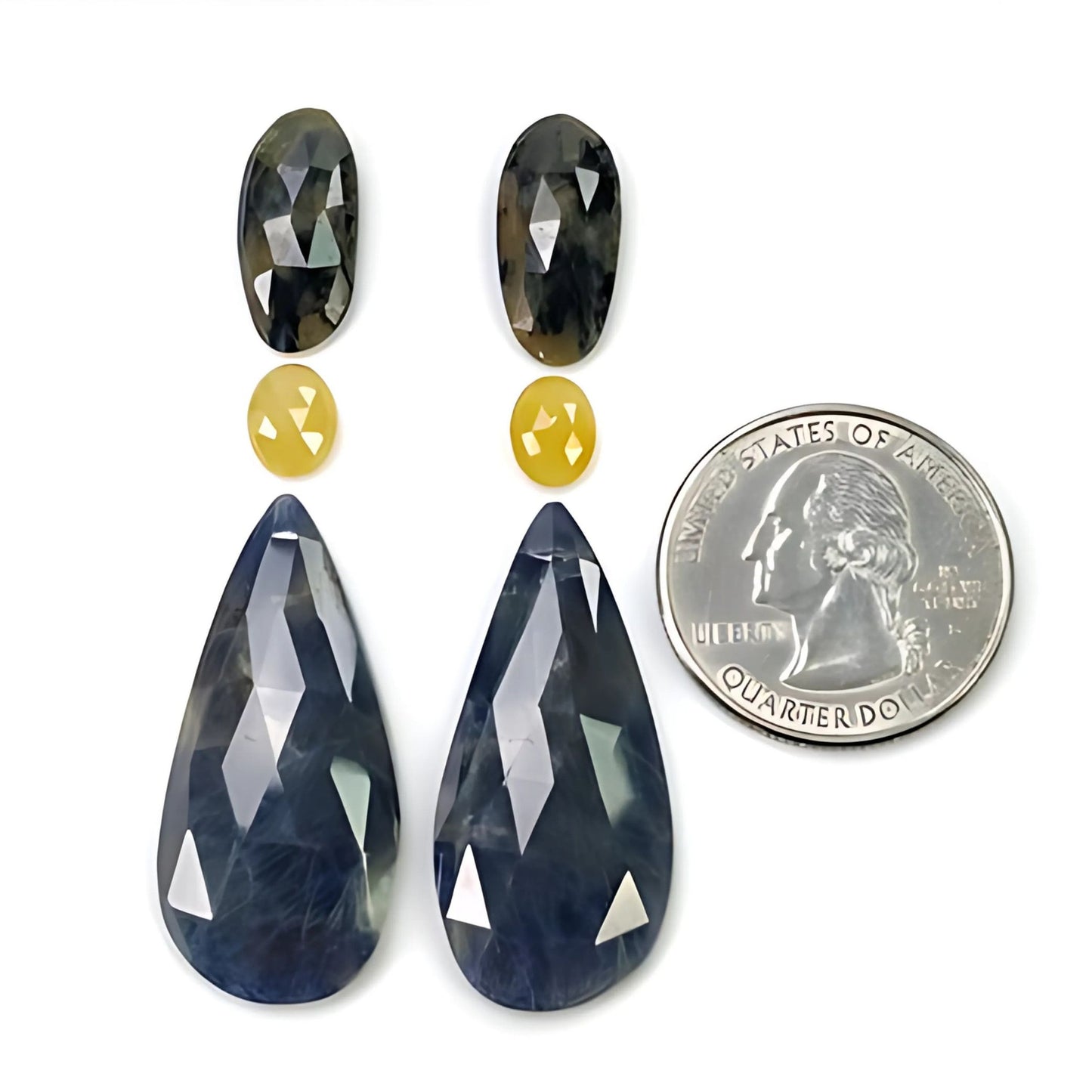Flat Back Multi Sapphire Gemstone