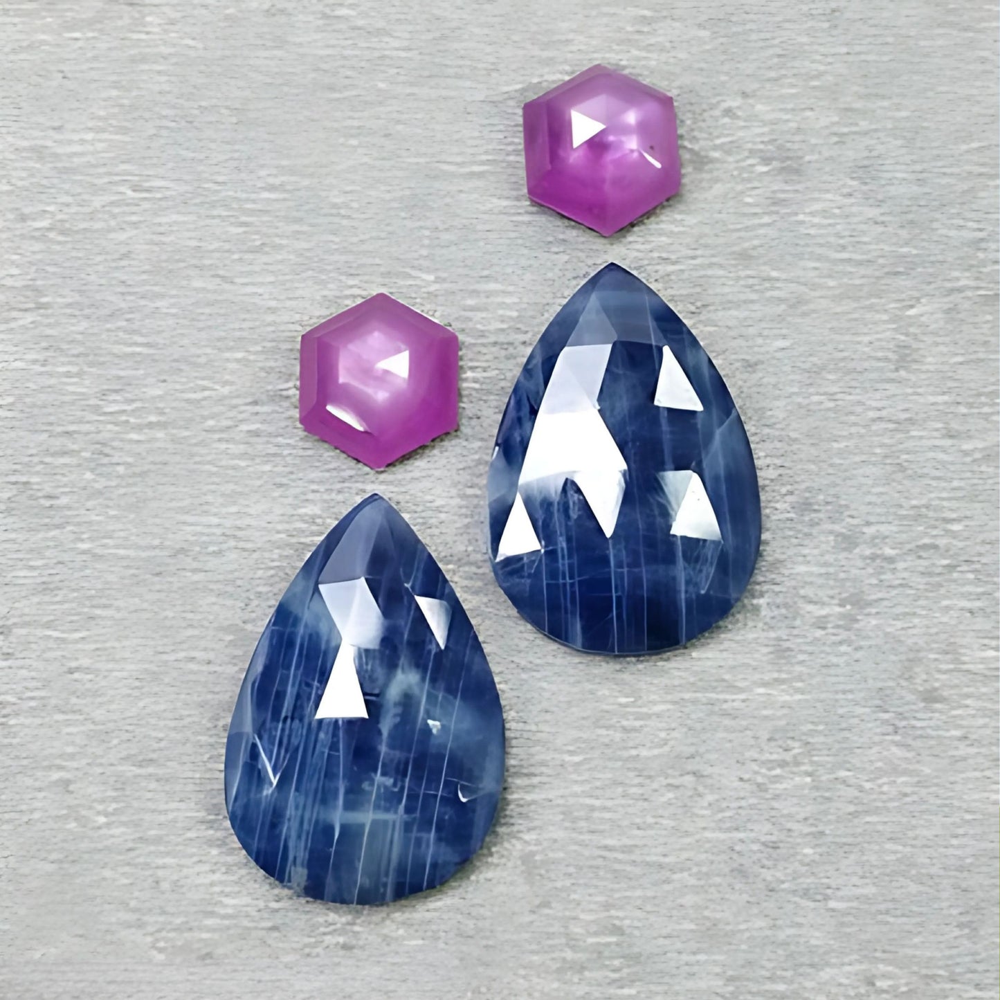 Multi Sapphire Rose Cut Slices