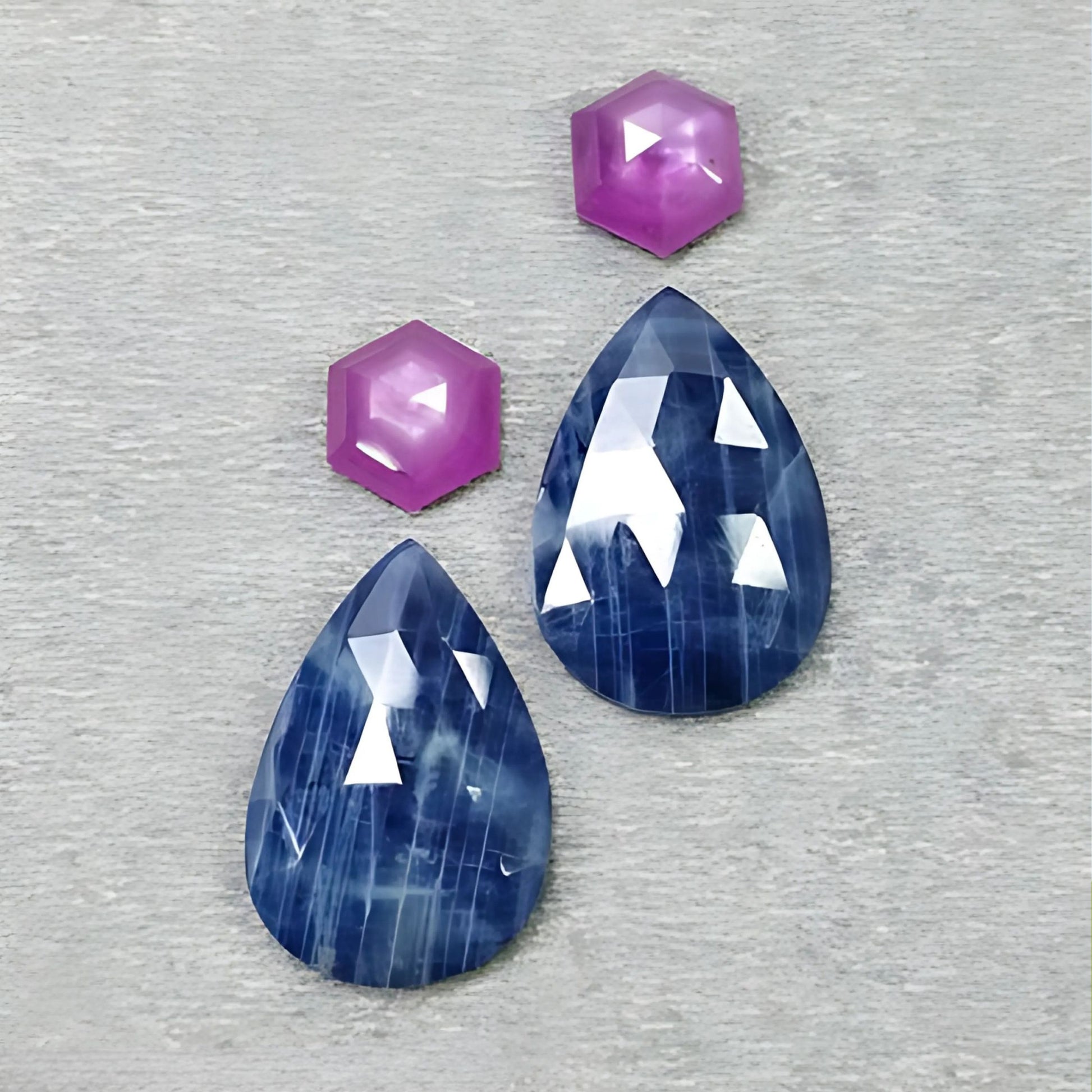 Multi Sapphire Rose Cut Slices