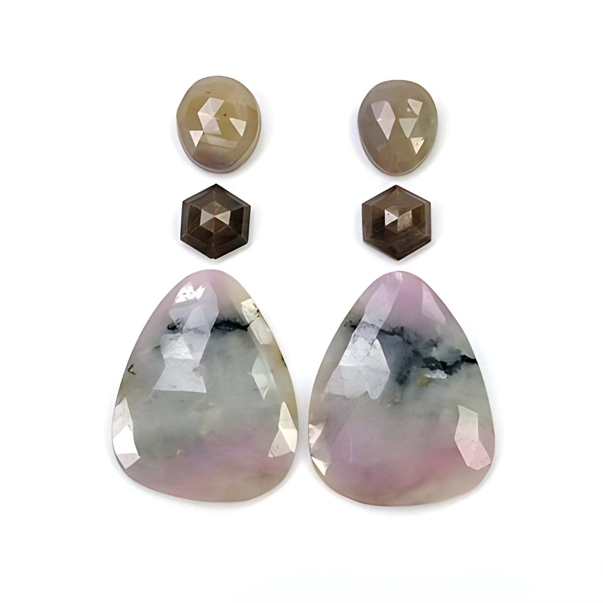 Multi Sapphire Rose Cut Slices