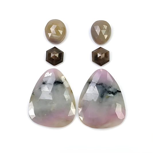 Multi Sapphire Rose Cut Slices