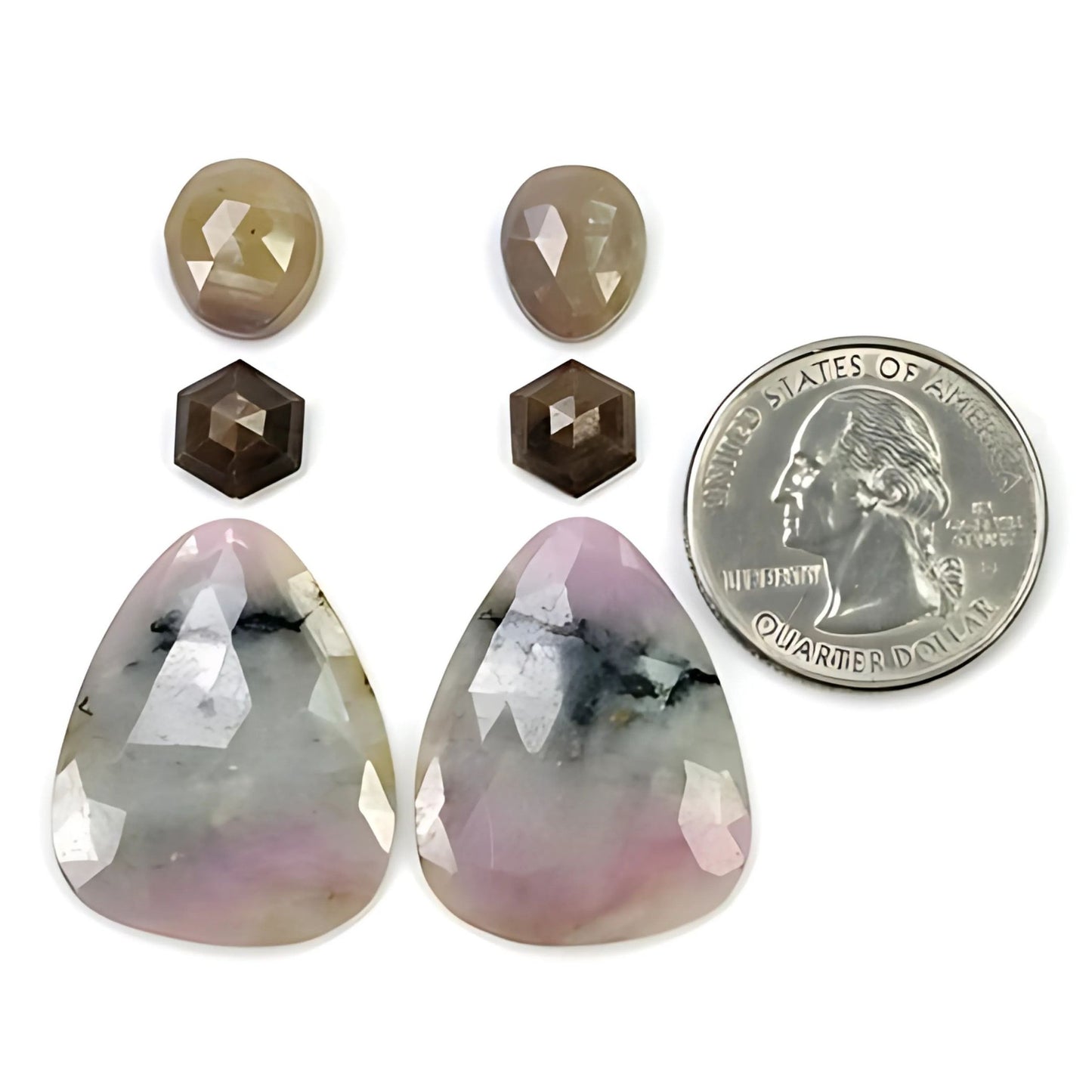 Tranches de saphir multi-dos plat