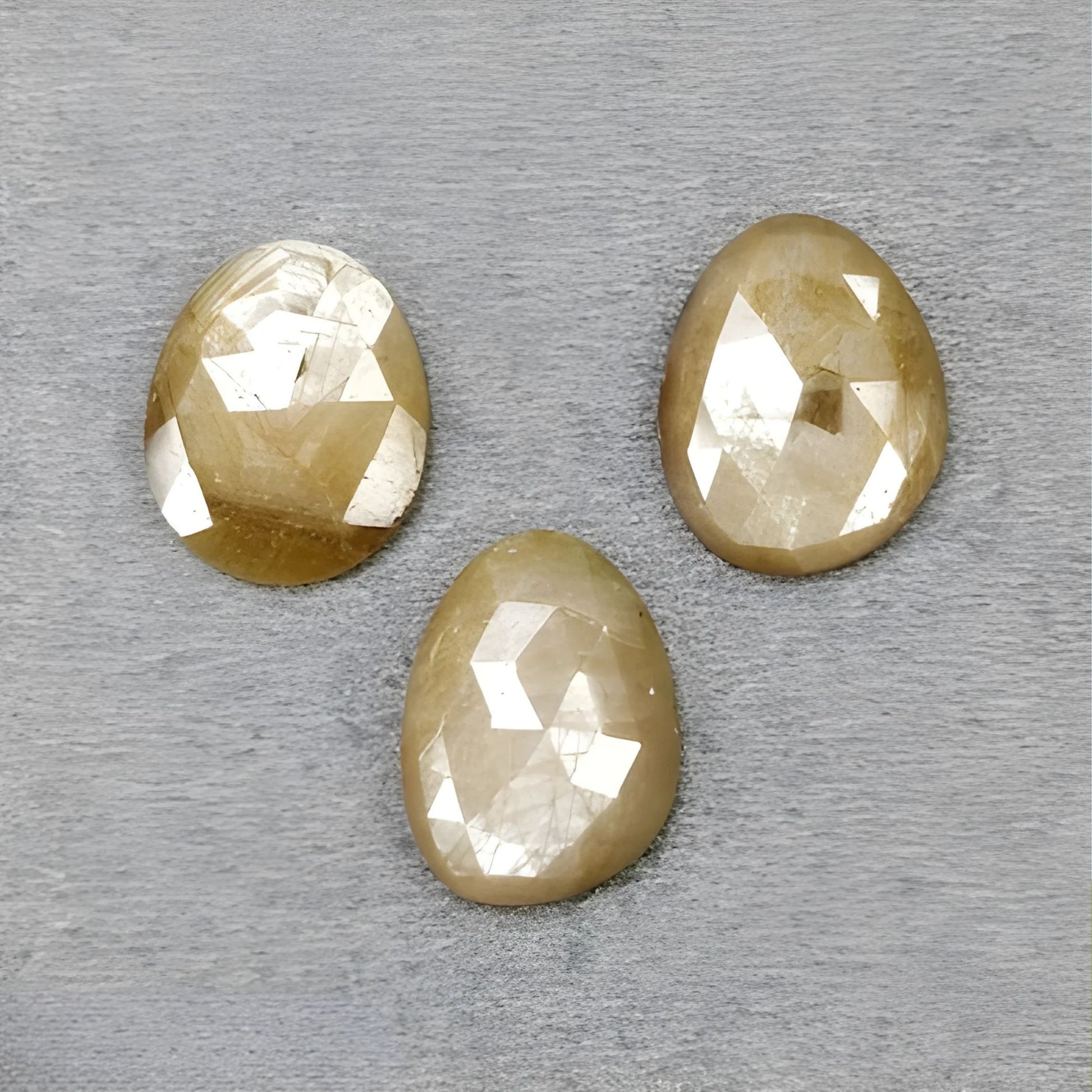 Orange Sapphire Rose Cut Slices