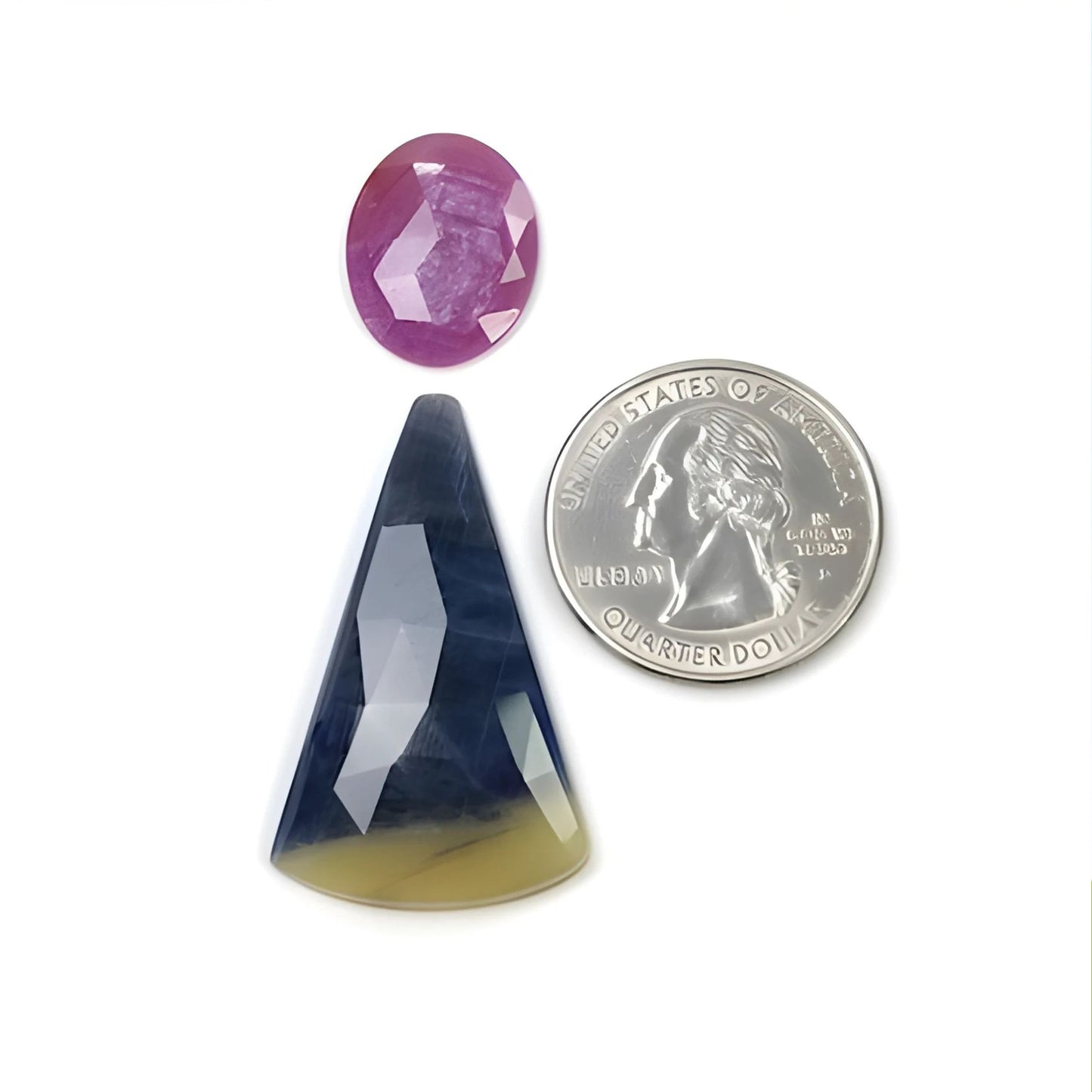 Multi Sapphire Rose Cut Slices