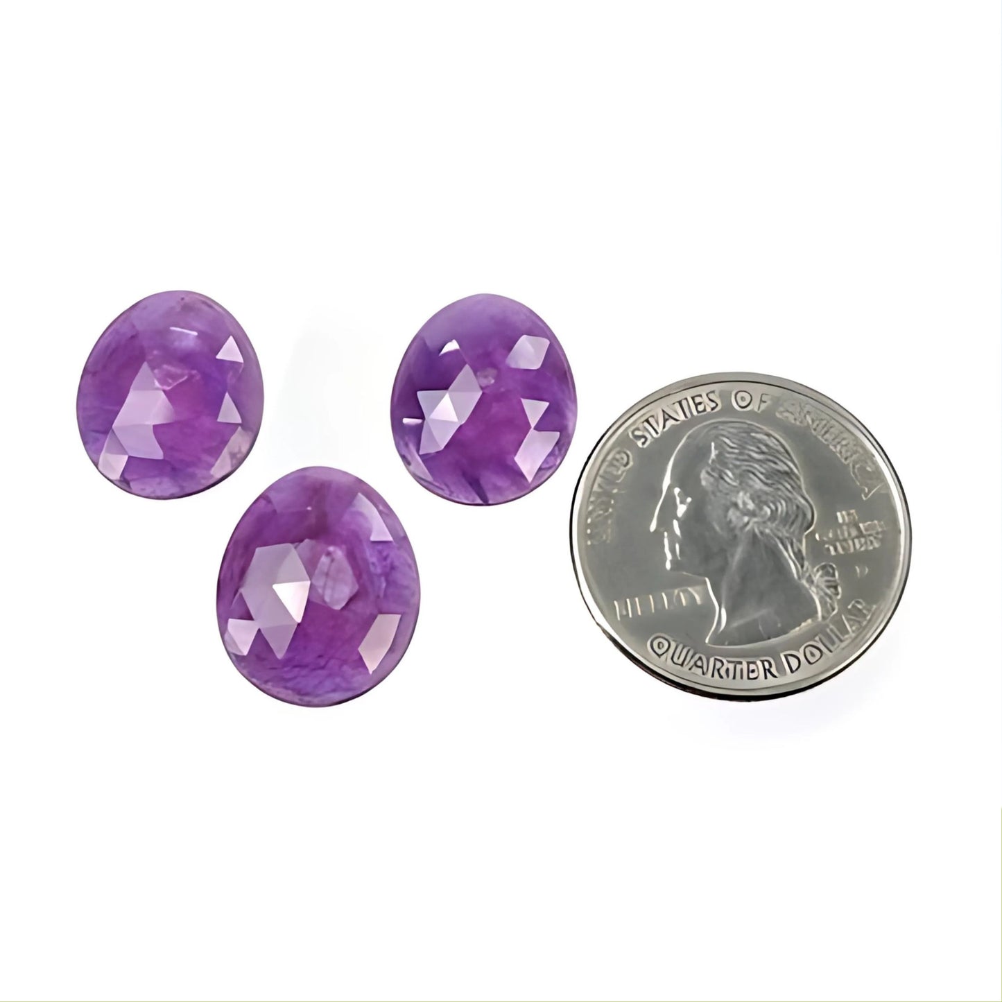 Purple Sapphire Rose Cut Slices