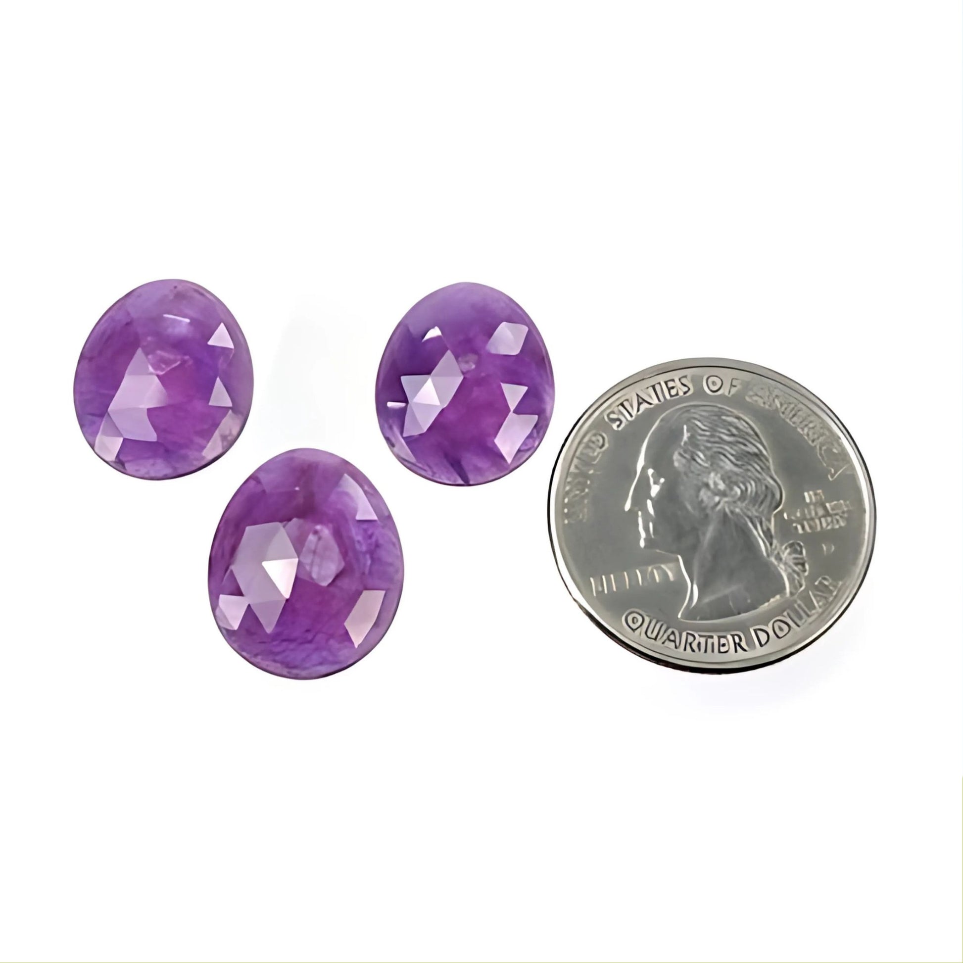 Purple Sapphire Rose Cut Slices