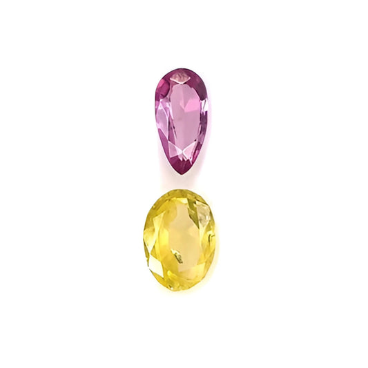 Pietra preziosa di zaffiro giallo sfaccettato