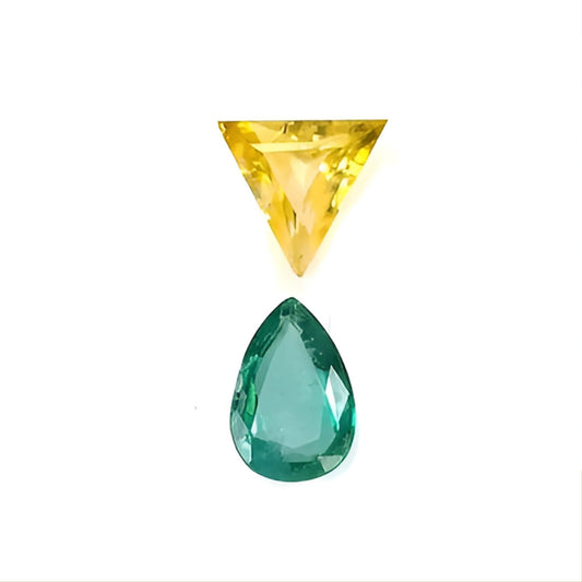 Pierre précieuse de saphir jaune naturel