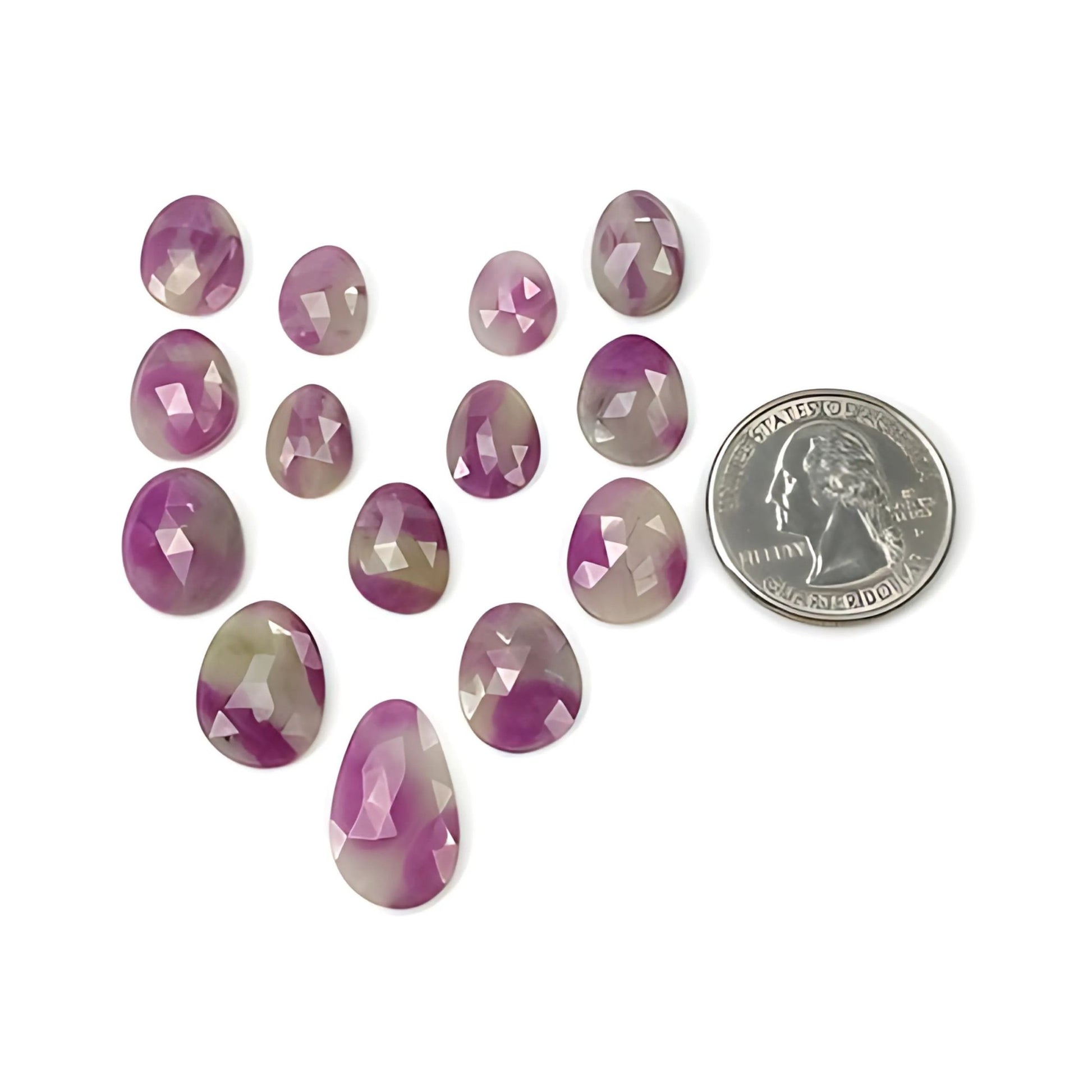 Pierre précieuse multi-saphir taille rose