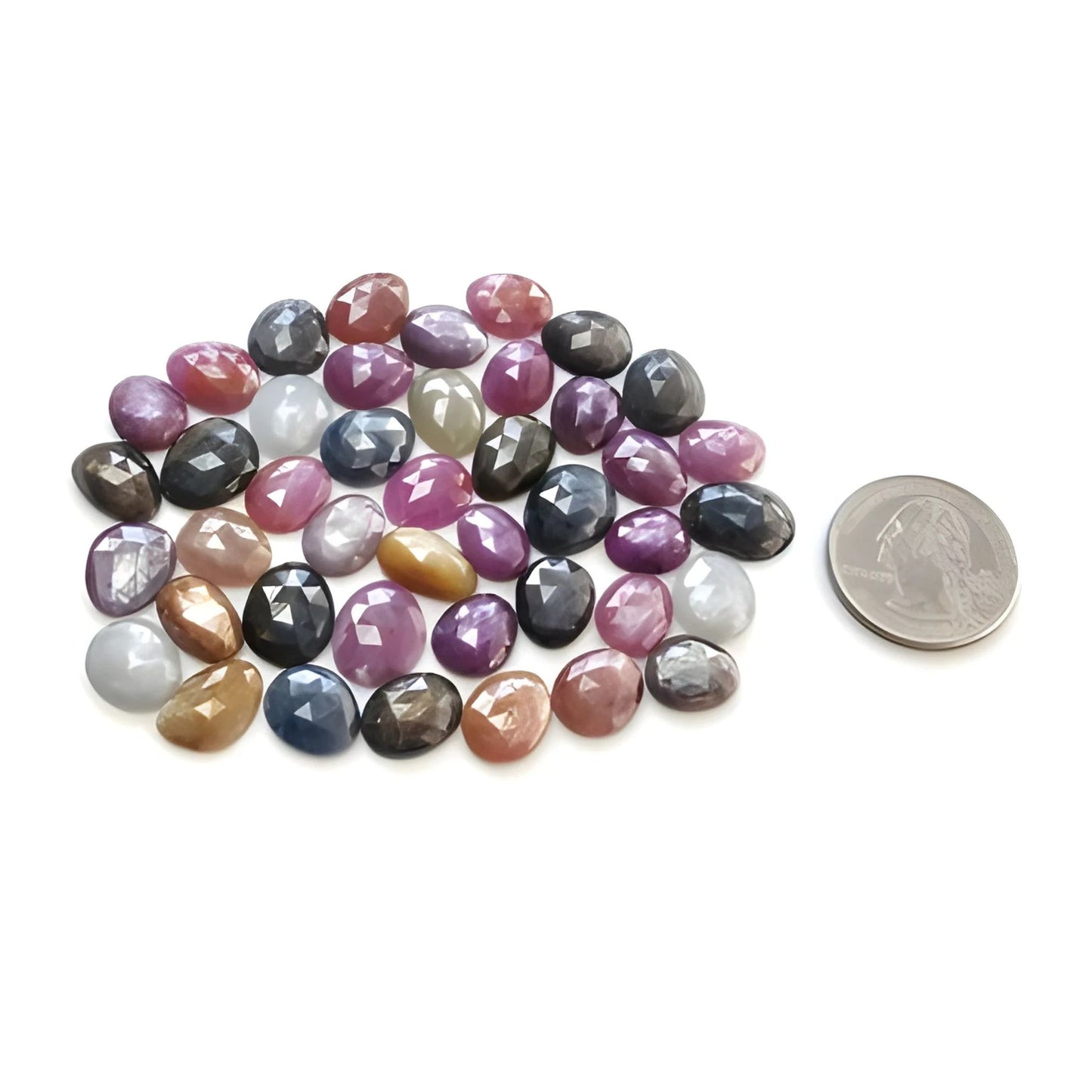 Multi Sapphire Rose Cut Slices