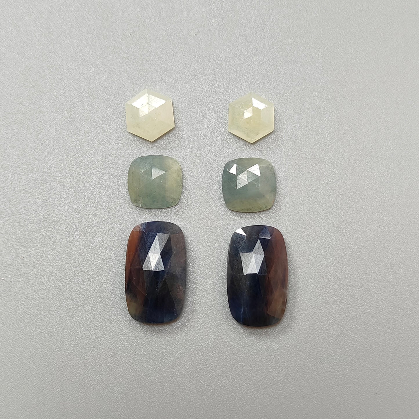 Multi Sapphire Rose Cut Slices