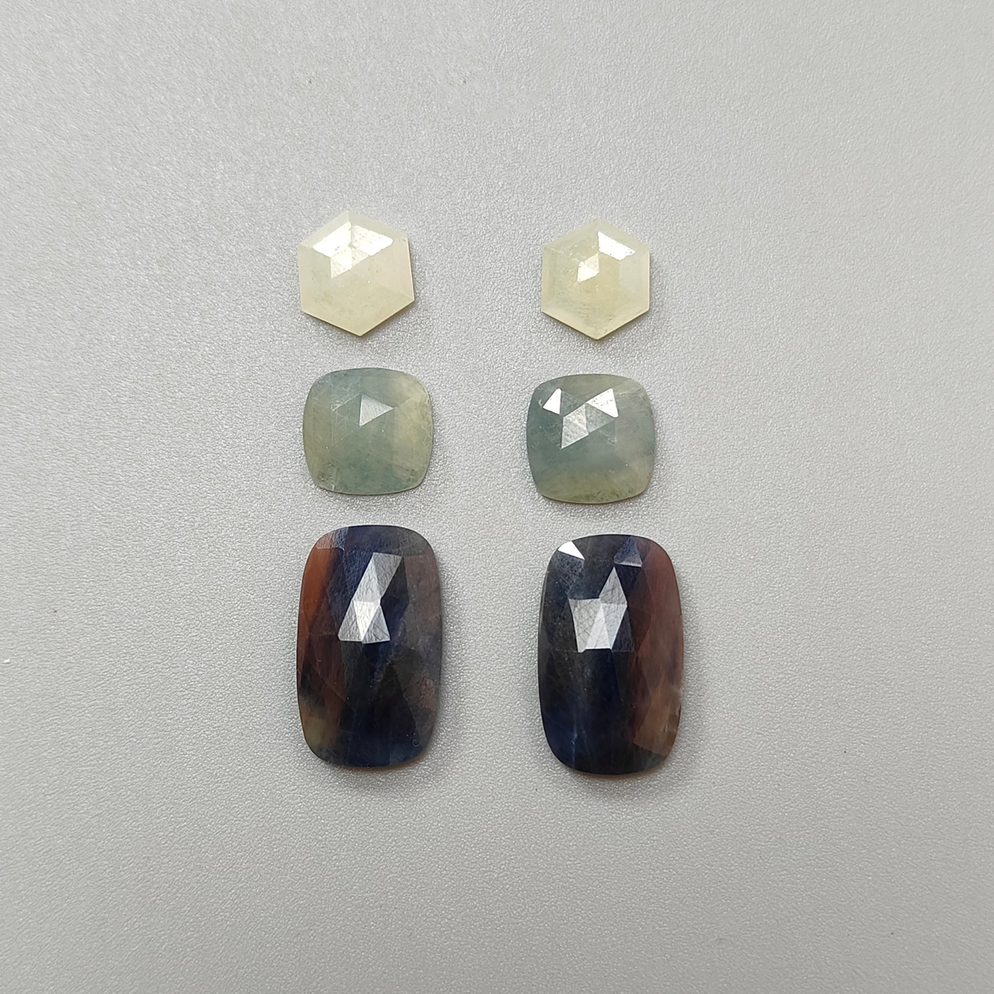 Multi Sapphire Rose Cut Slices