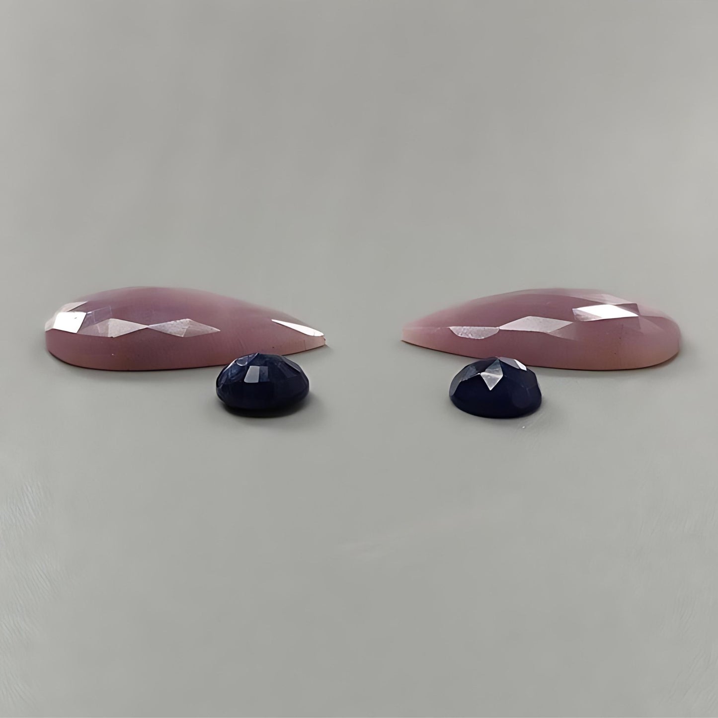 41.50cts Natural Untreated Multi Sapphire Gemstone Pear Shape Rose Cut Slices 8mm - 17*15.5mm 4pcs