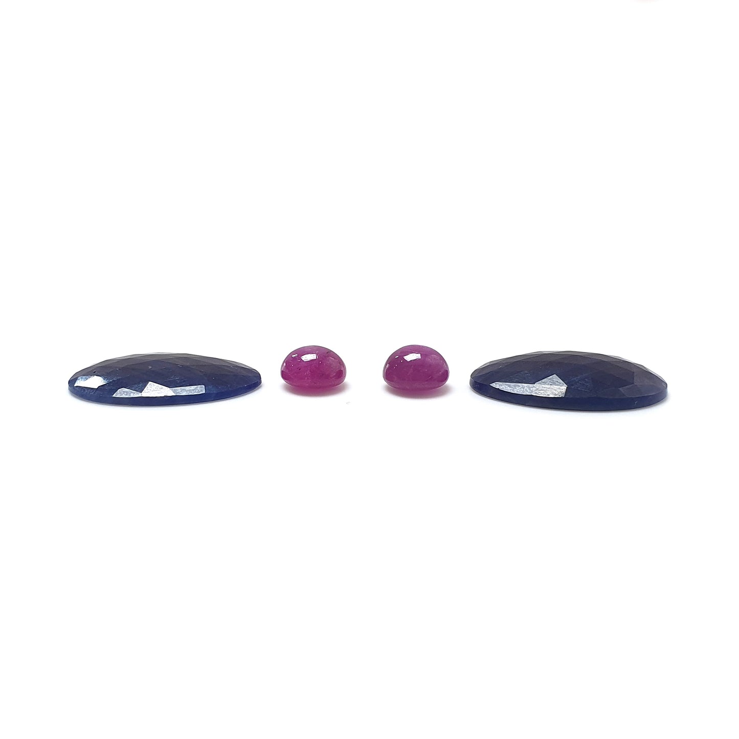 Rebanadas de corte rosa con múltiples zafiros