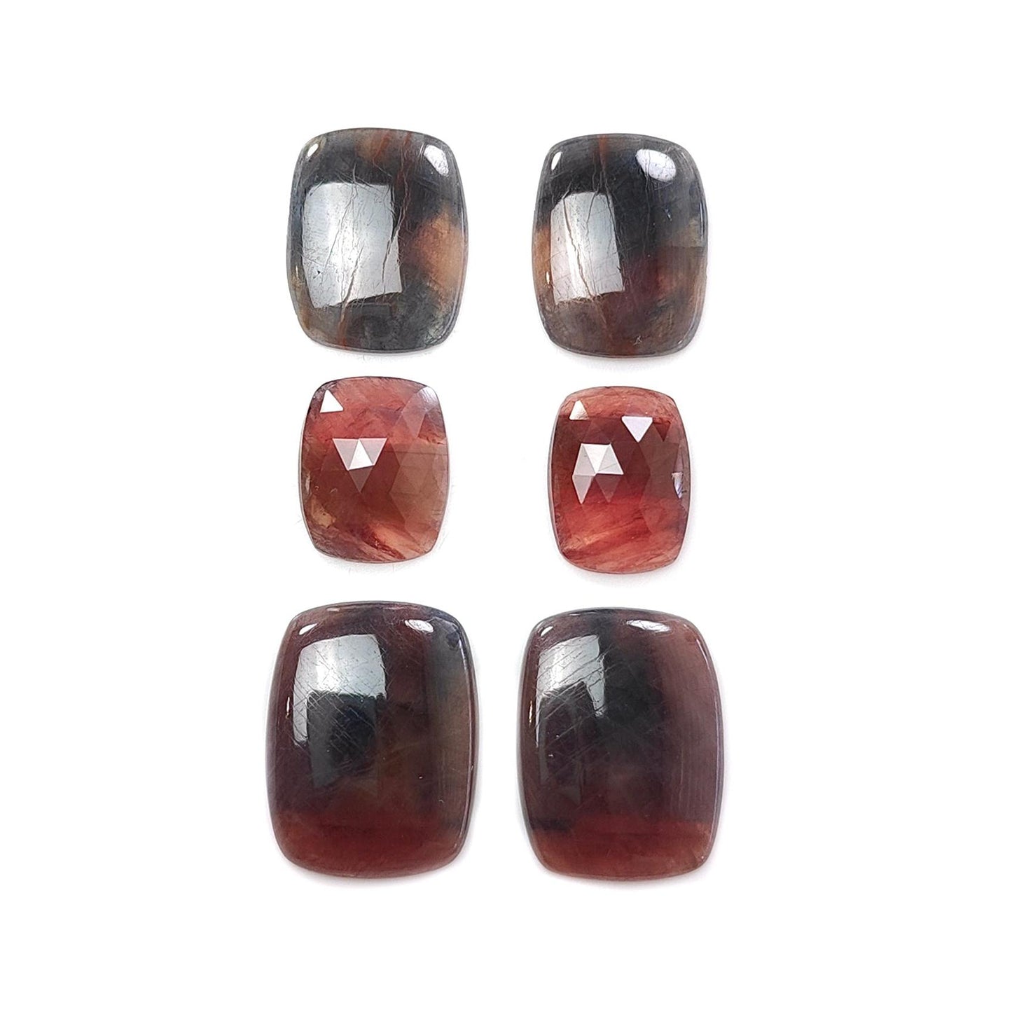 Multi Sapphire Cabochon & Rose Cut Slices
