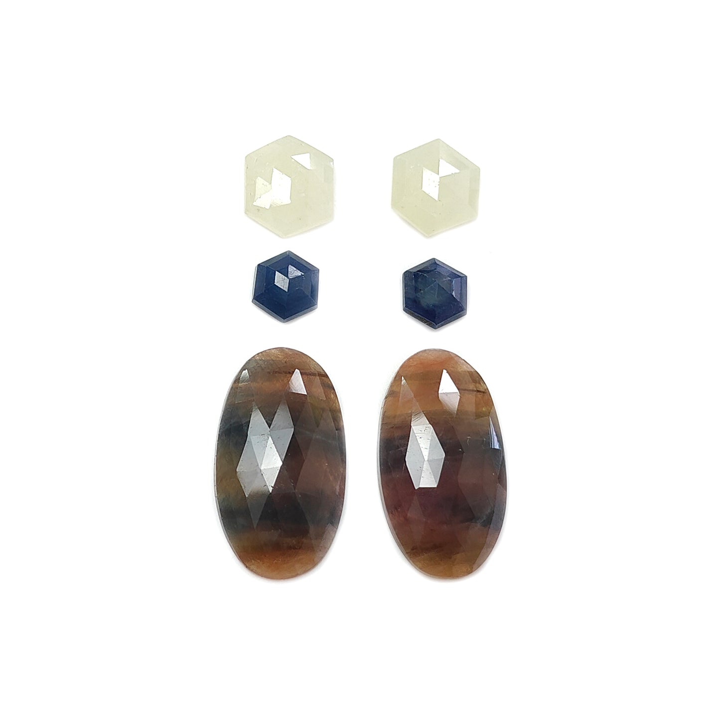 Multi Sapphire Rose Cut Slices