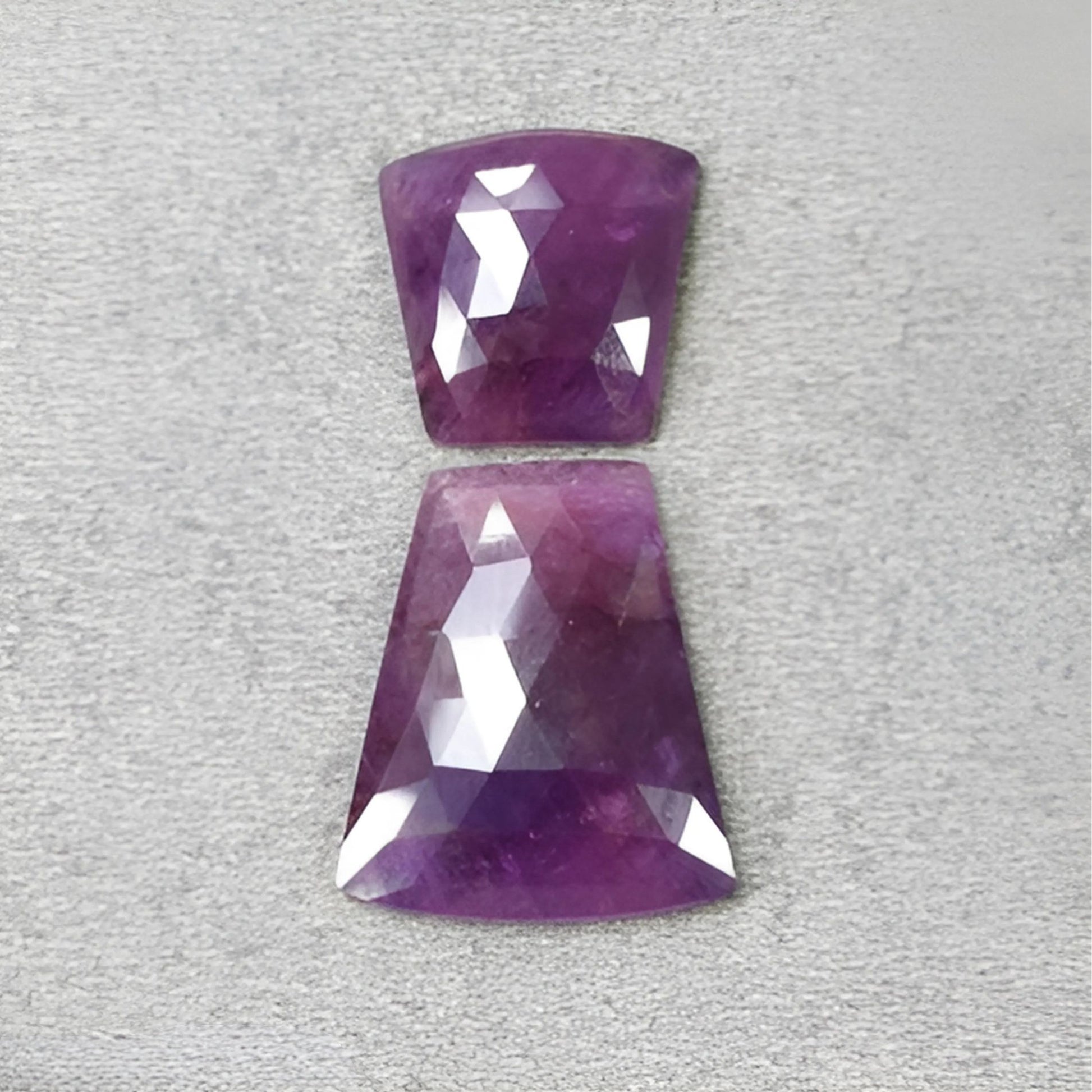 Purple Sapphire Rose Cut Slices