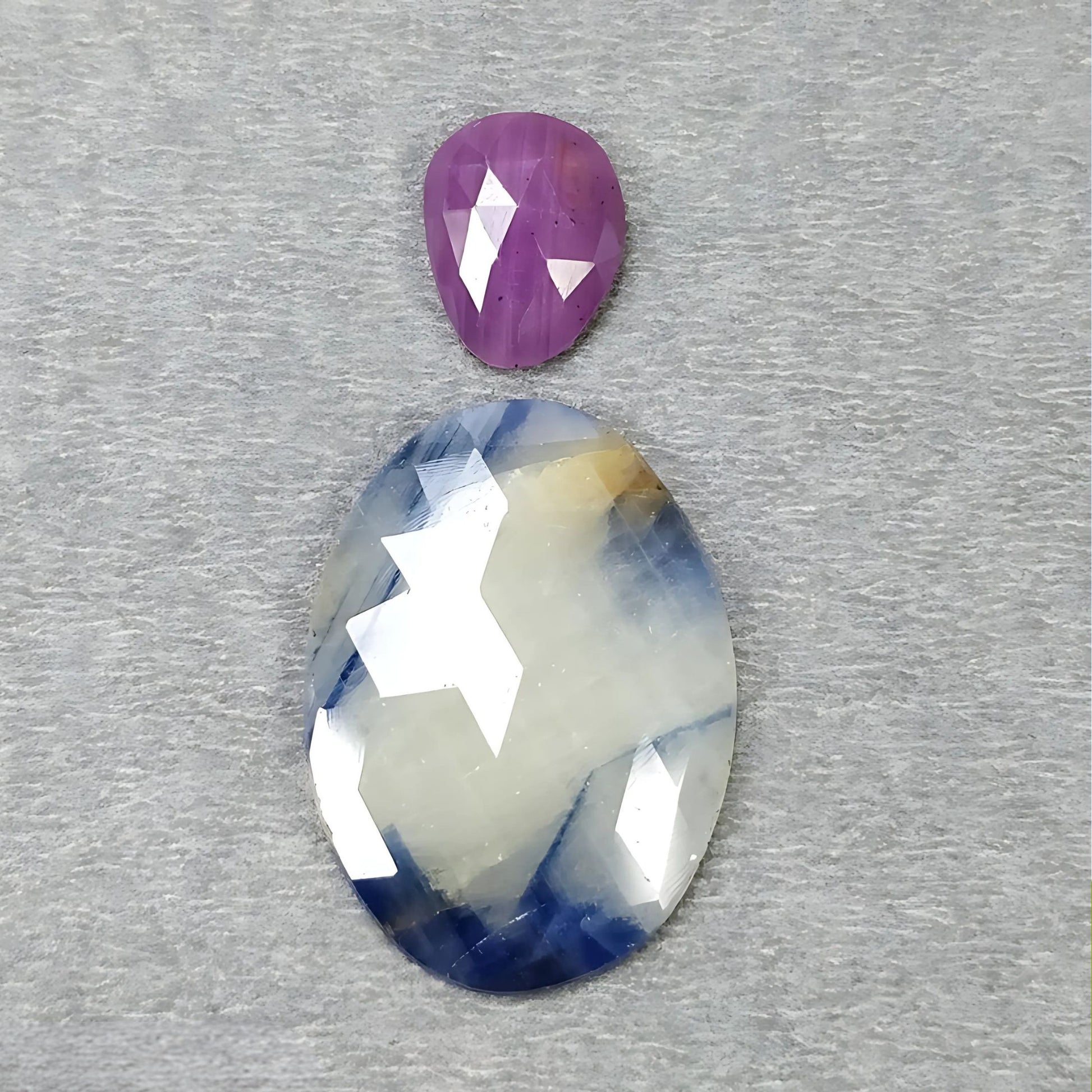Multi Sapphire Rose Cut Slices