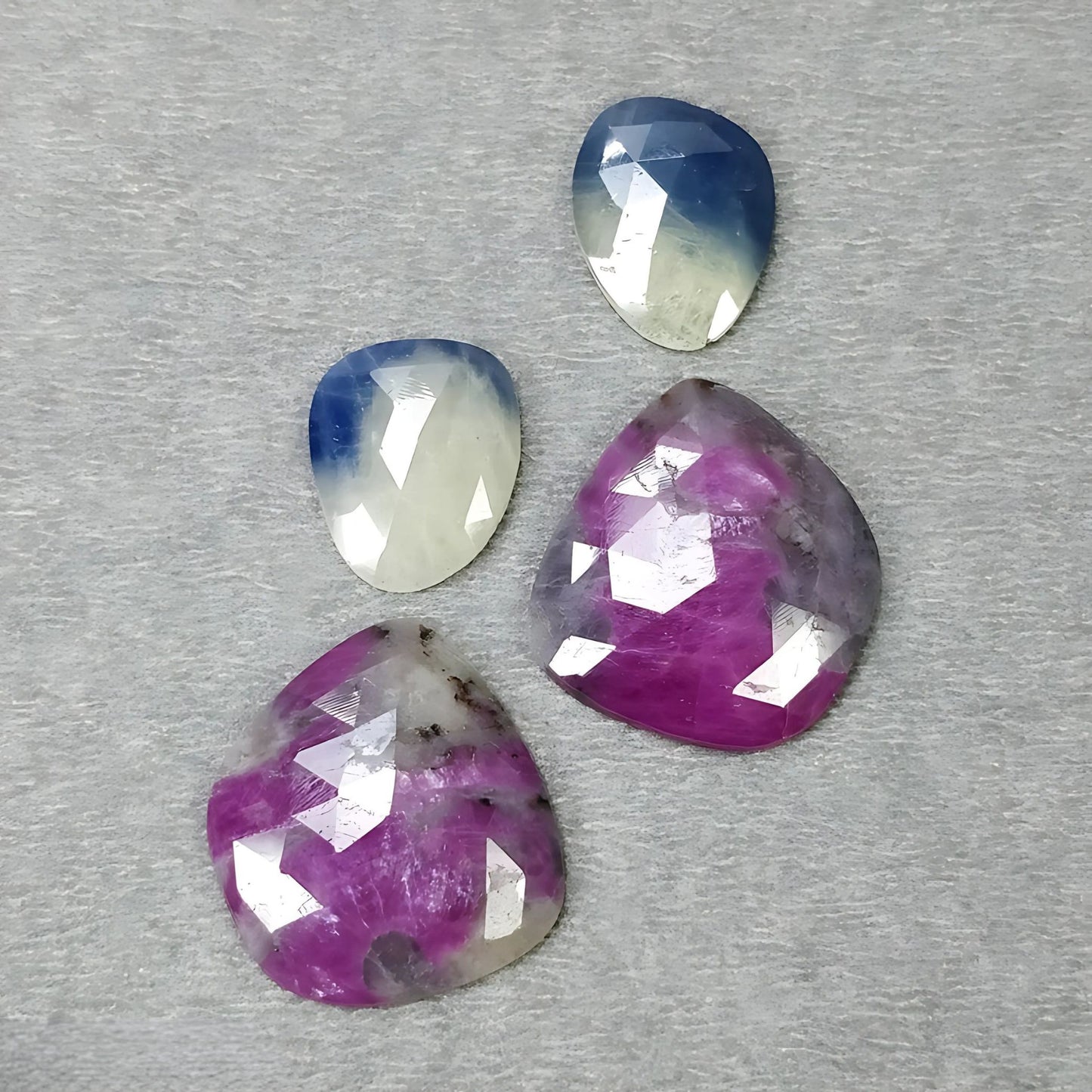 Multi Sapphire Rose Cut Slices