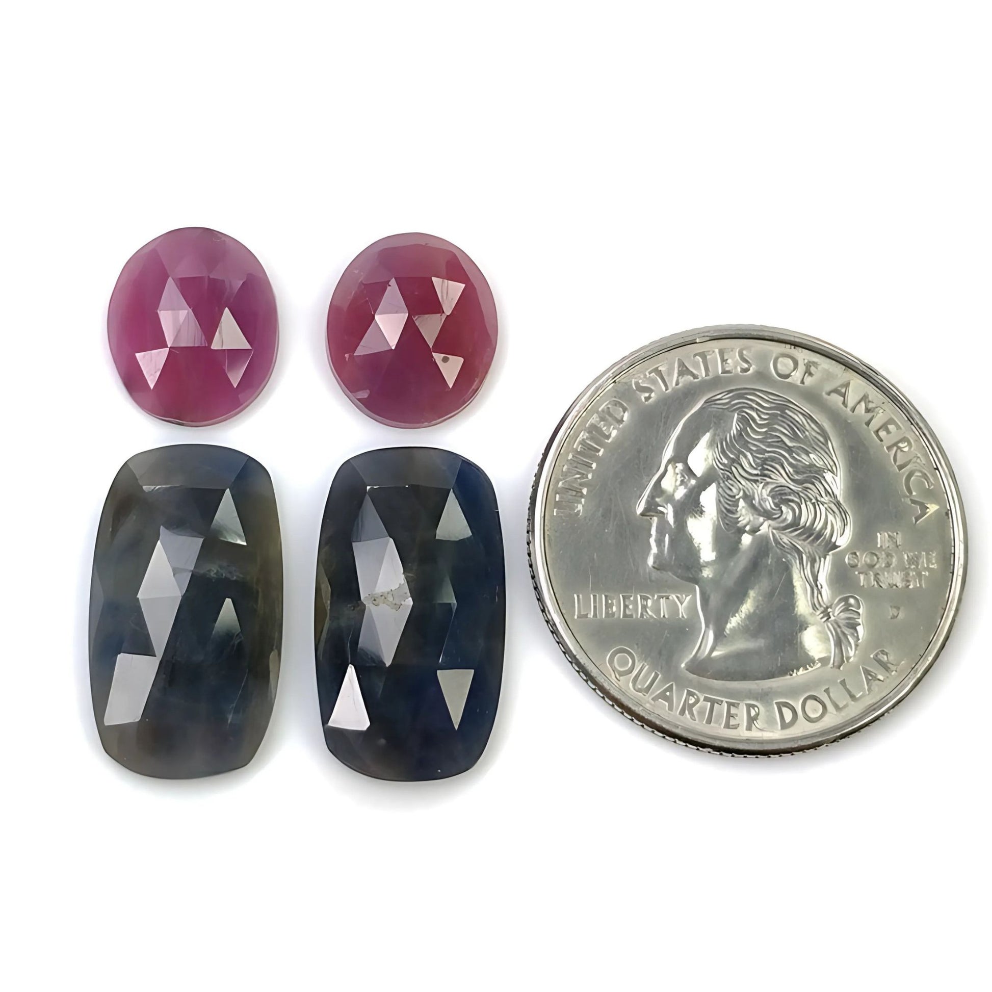 Multi Sapphire Rose Cut Slices