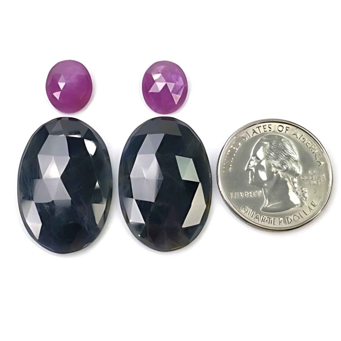 Multi Sapphire Rose Cut Slices