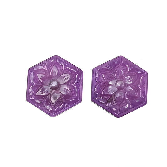 sapphire hexagon shape carving