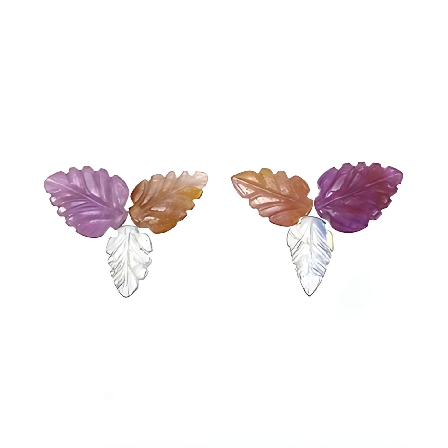 multi sapphire leaves shape carving
