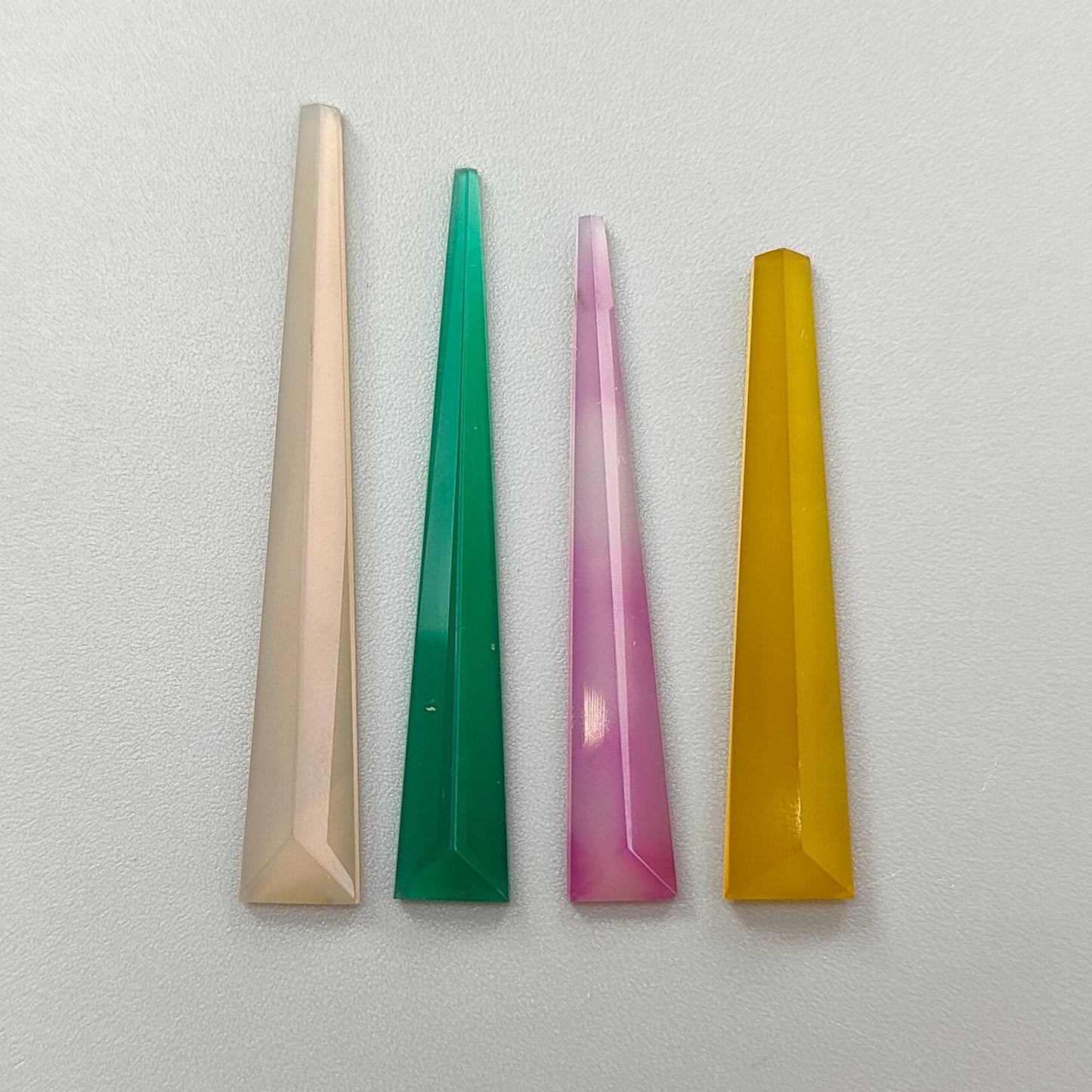 Multi Color Onyx Gemstone Faceted Cut: Natural Onyx, Synthetic Blue Turquoise Fancy Shape Step Cut 4pcs & 5pcs Set for Jewelry