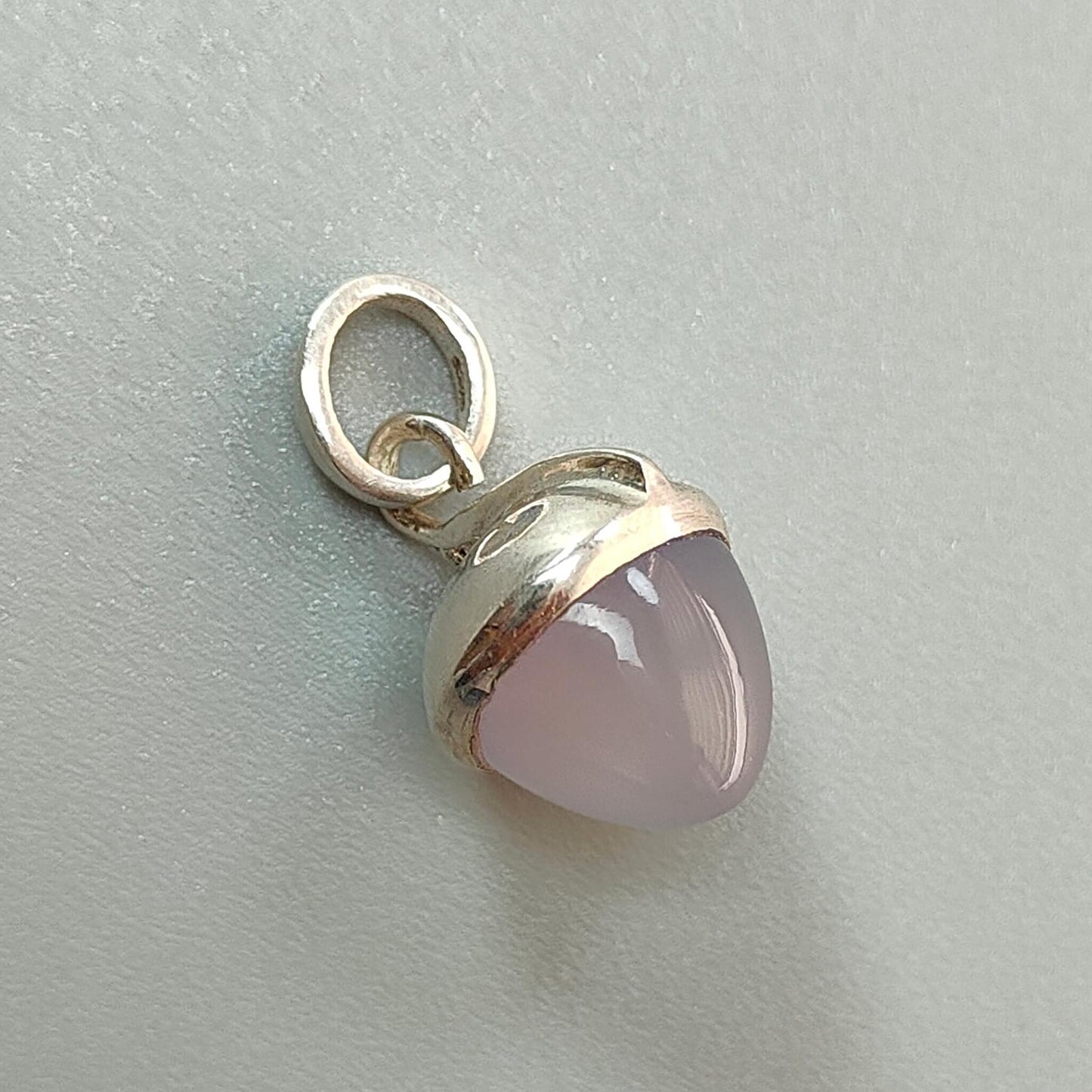 Onyx Gemstone 925 Sterling Silver Pendant: Natural Orange, Pink Onyx Bezel Set Regular Size Bullet Pendant with Normal Loop 1" Gift for her
