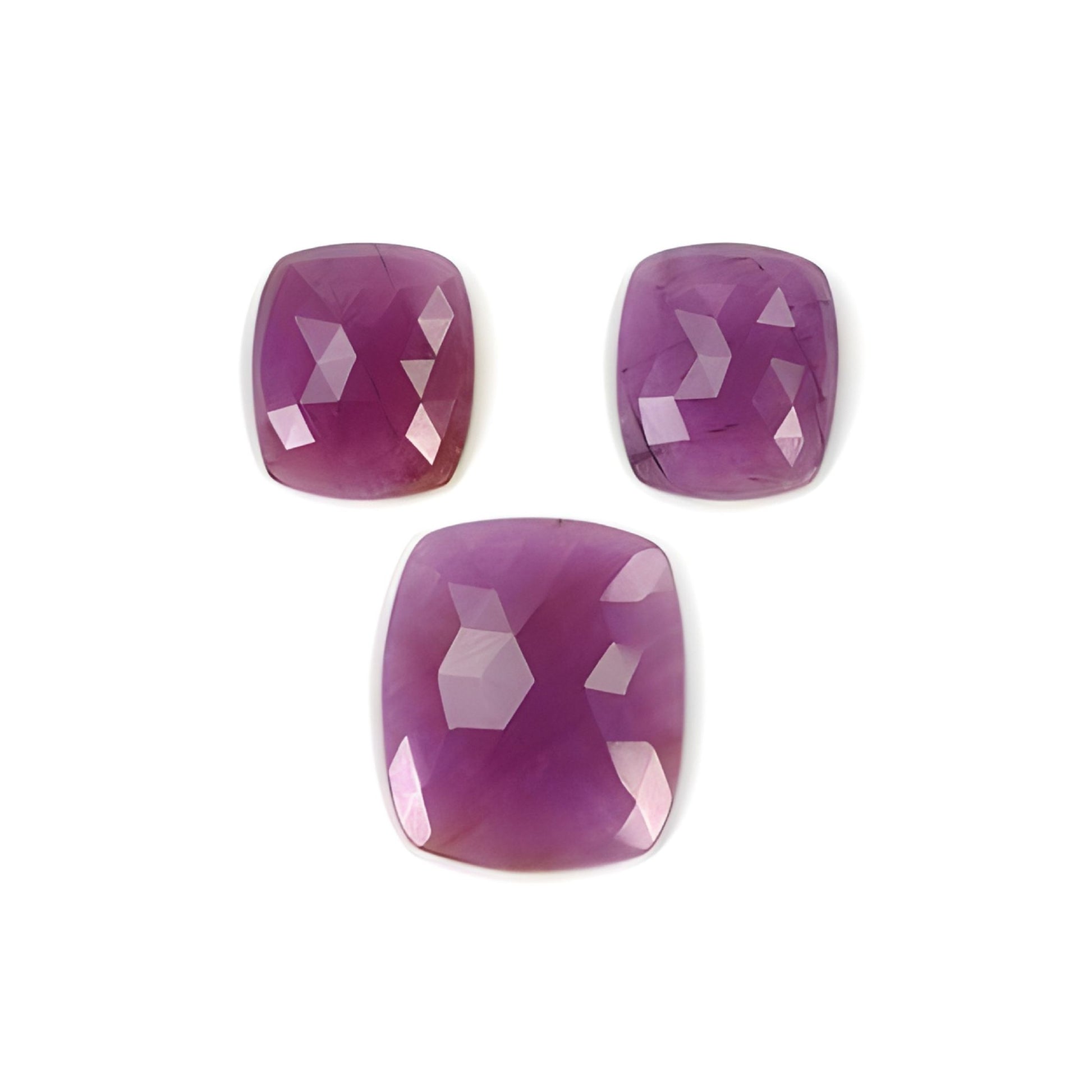 ruby cushion shape rose cut