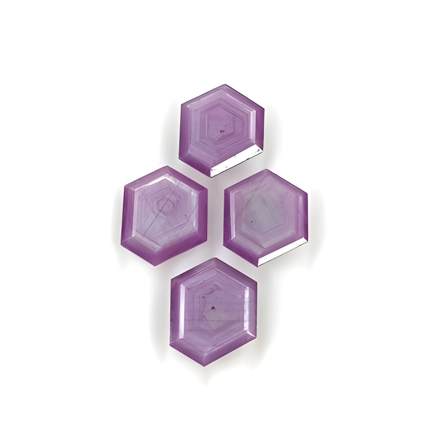 sapphire faceted cut hexagon shape