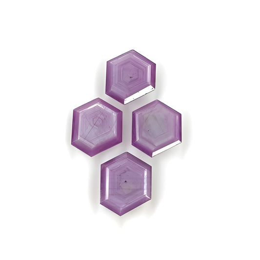 sapphire faceted cut hexagon shape