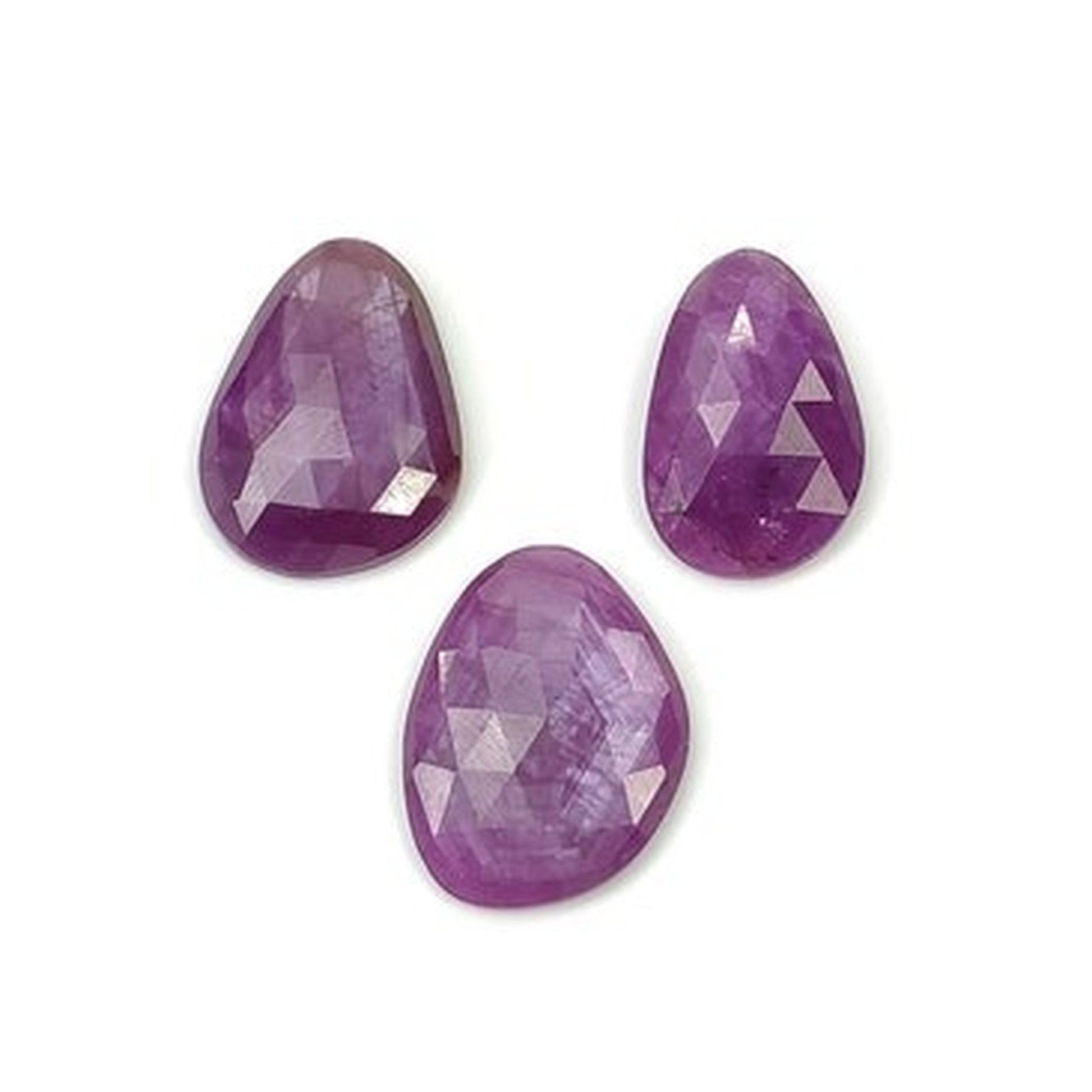 ruby uneven shape rose cut