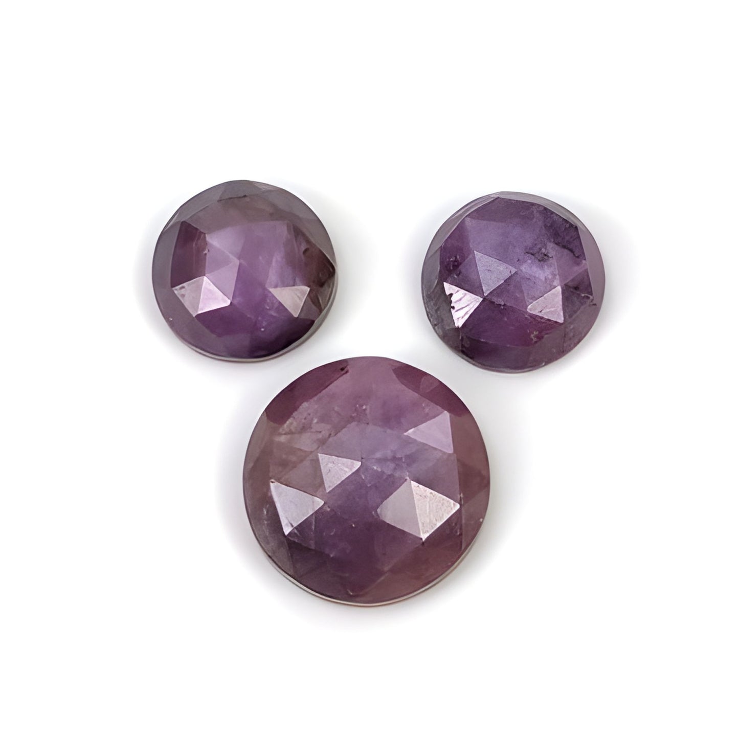 sapphire round shape rose cut